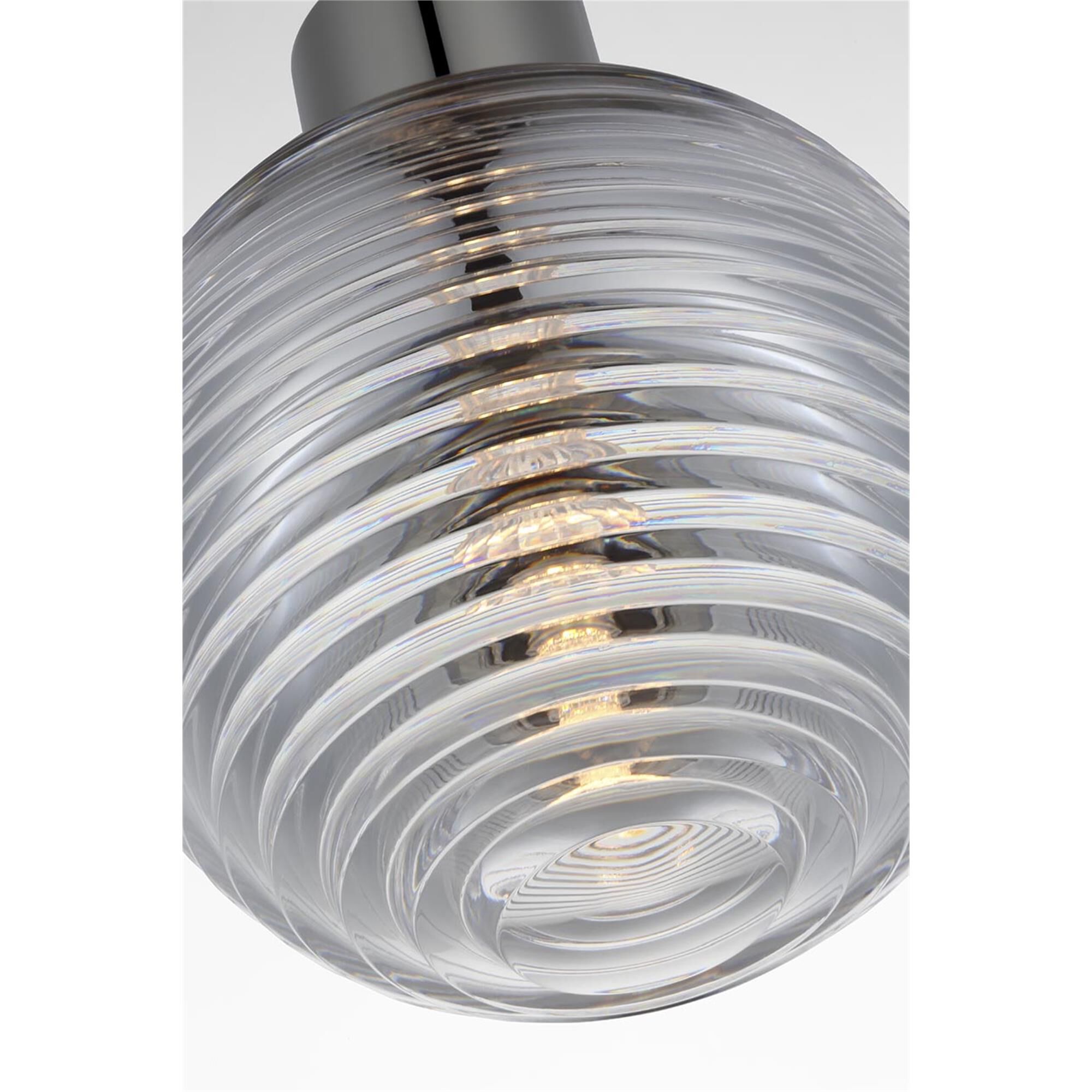 Shown in Polished Nickel finish and Clear crystal