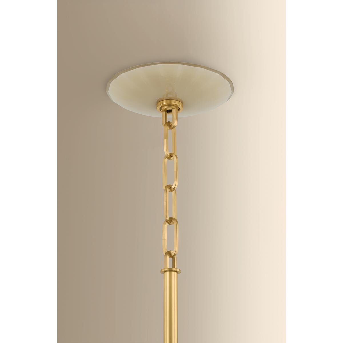 Shown in Aged Brass finish and Etched with Optic glass