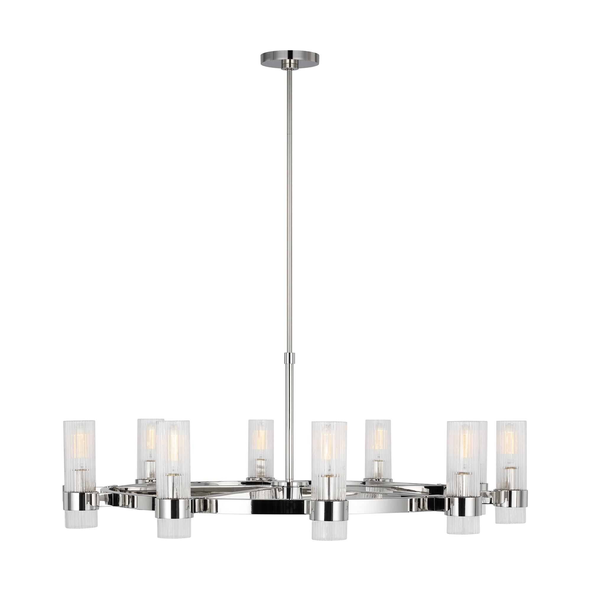 Shown in Polished Nickel finish and Clear Glass s And Clear Glass s shade