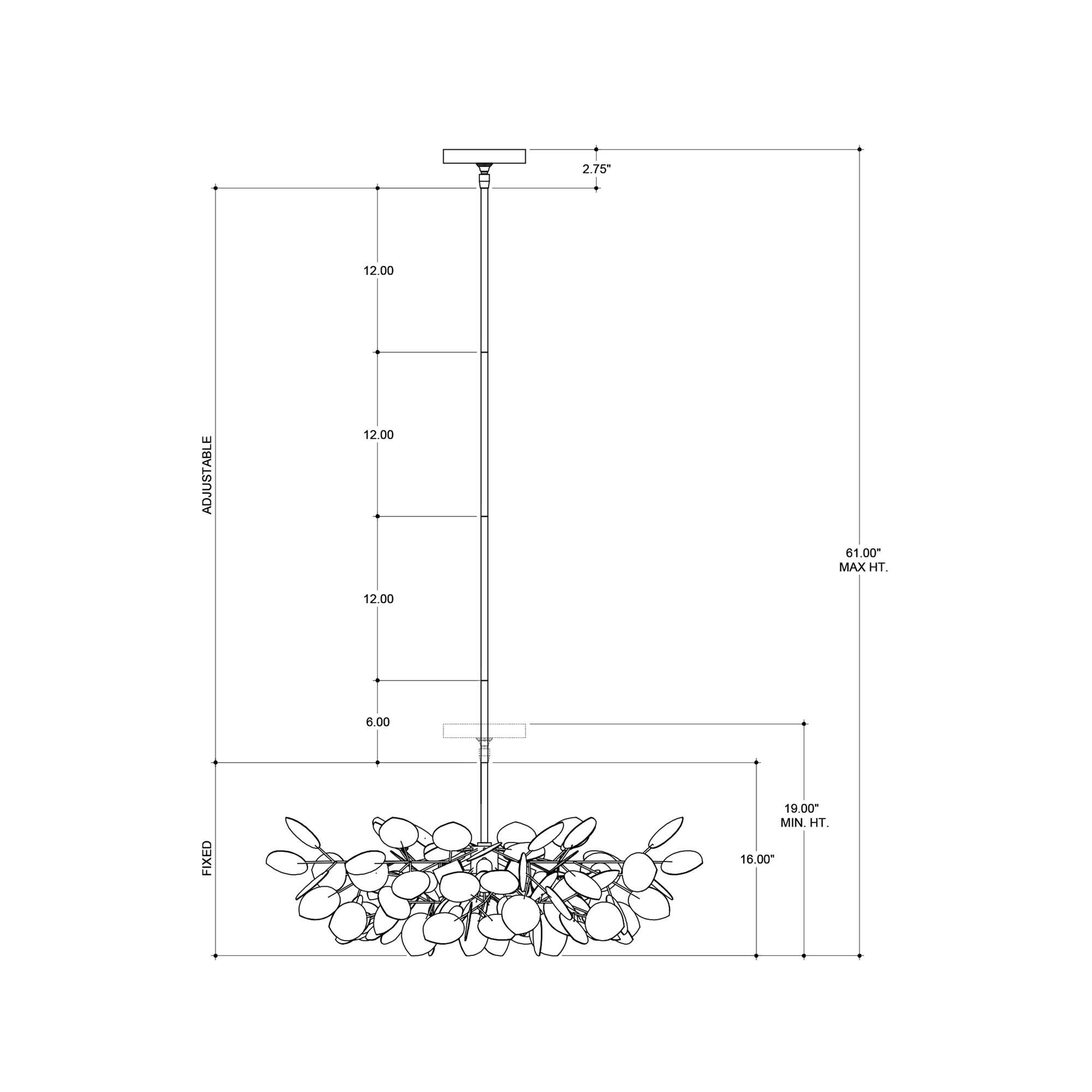 Lunaria 31 Inch Chandelier,