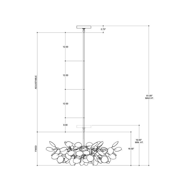 Lunaria 31 Inch Chandelier by Currey & Company