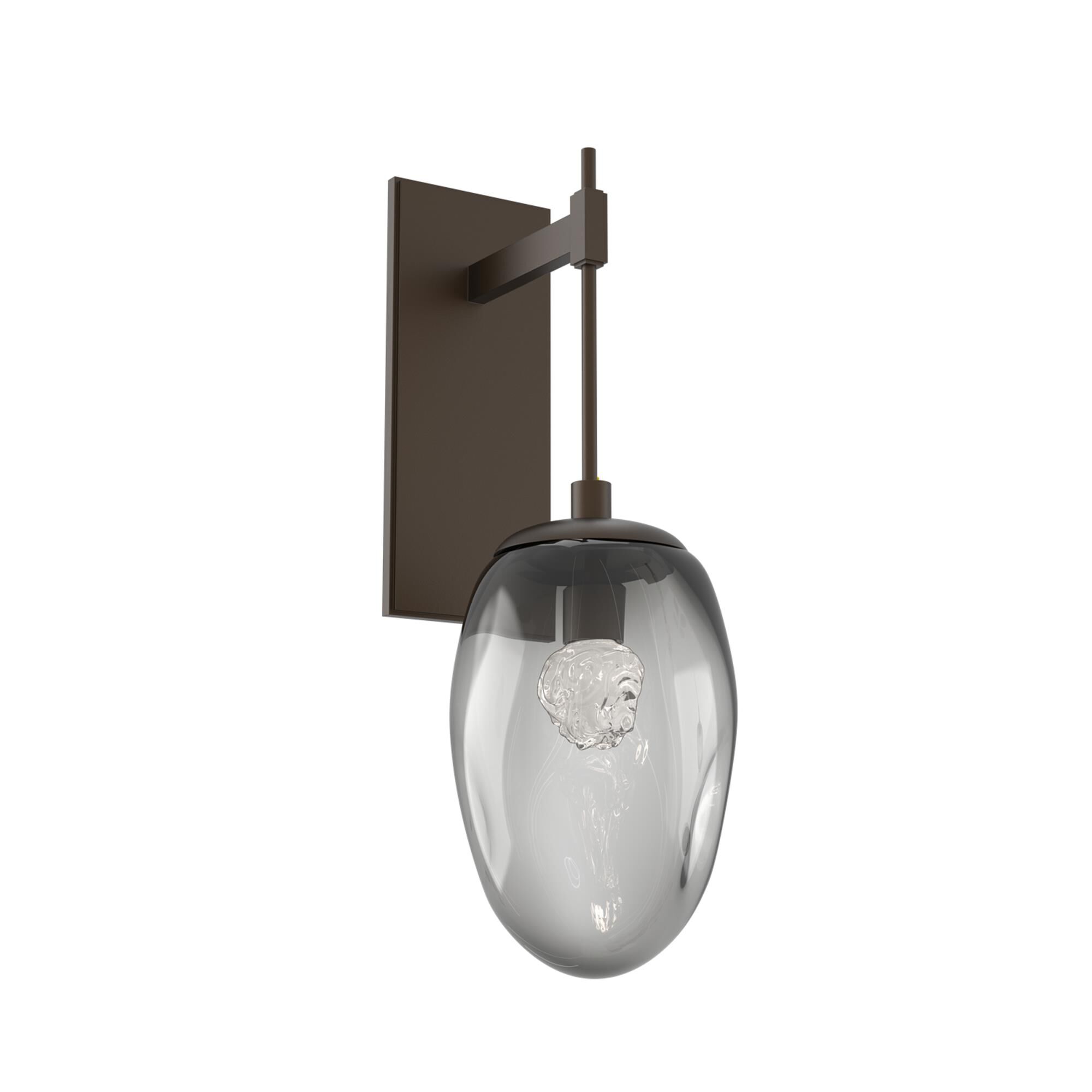 Shown in Flat Bronze finish and Smoke Floret glass
