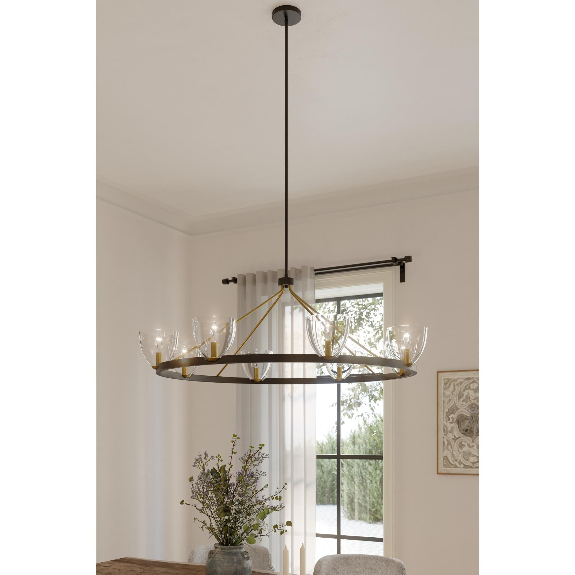 Shown in Dark Bronze finish and Clear glass