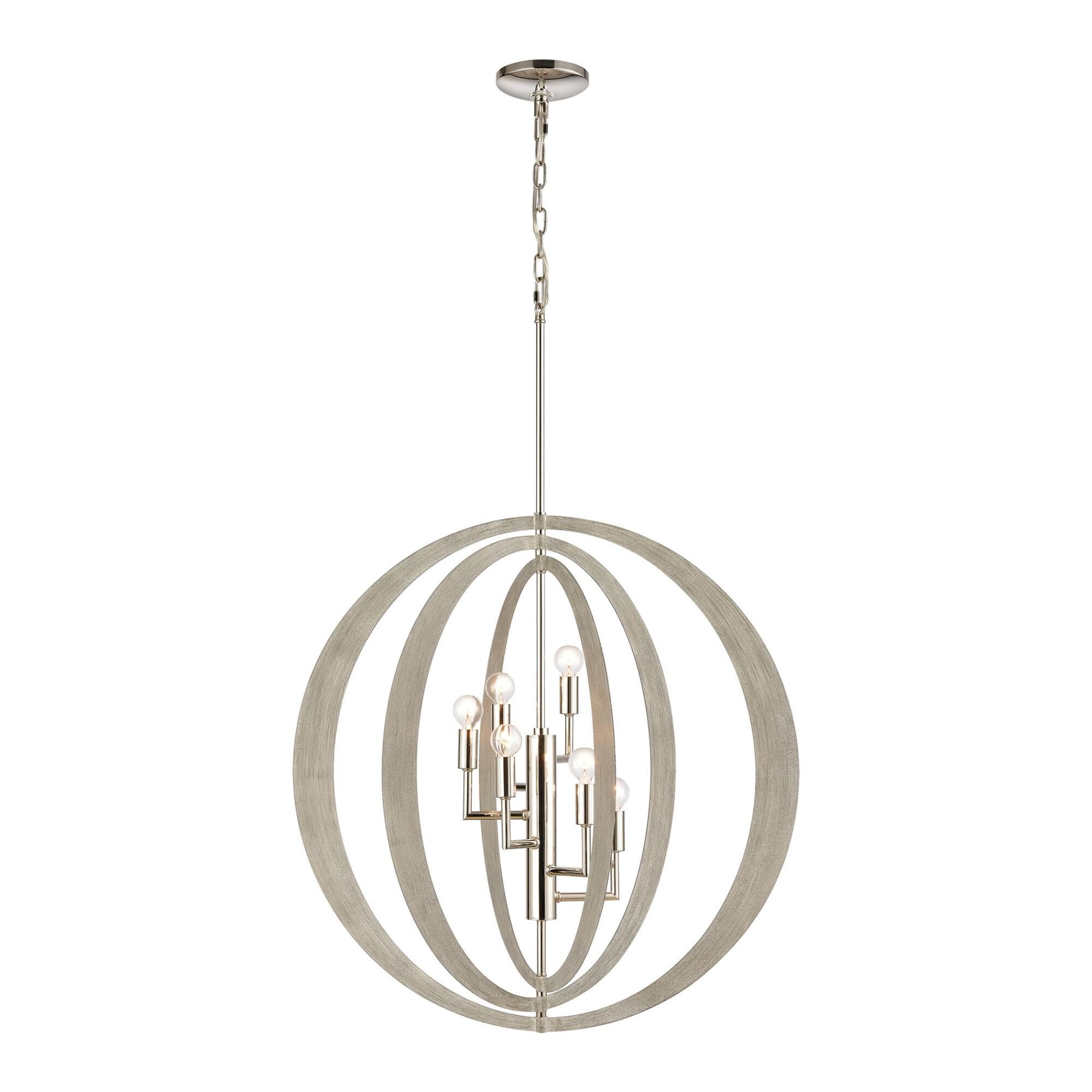Retro Rings 26 Inch 6 Light Chandelier by ELK Lighting