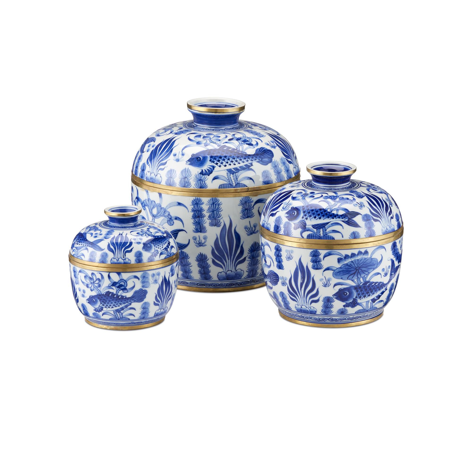 Shown in White, Blue, Brass finish