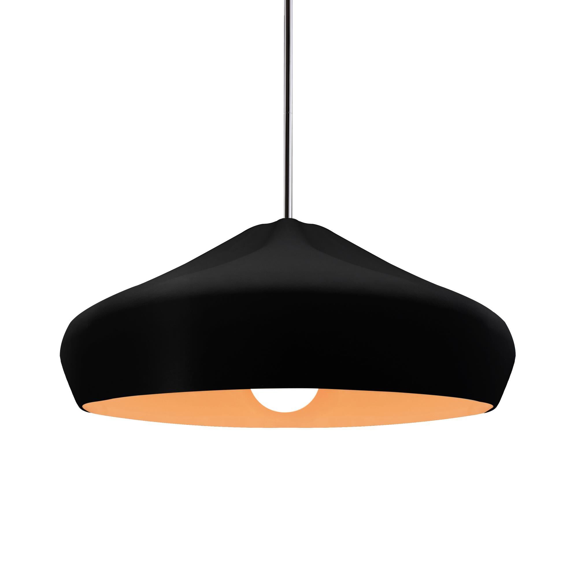 Shown in Polished Chrome finish and Carbon Matte Black with Champagne Gold Internal shade