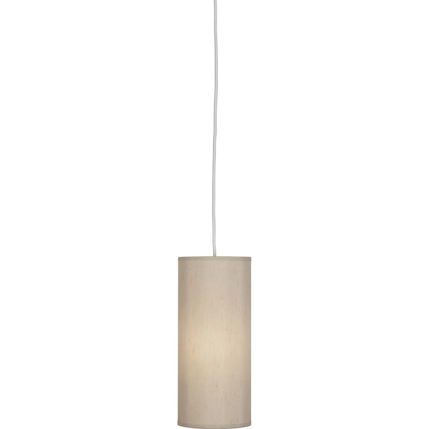 Shown in Painted White  finish and Bone Dupoini Fabric shade