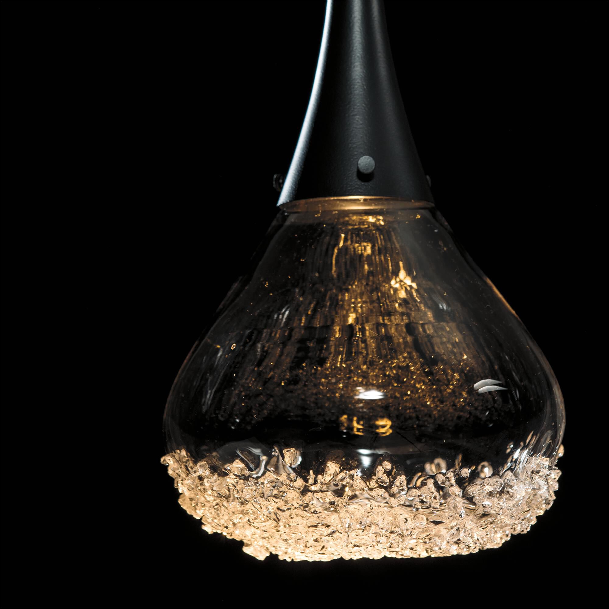 Shown in Black finish and Clear glass