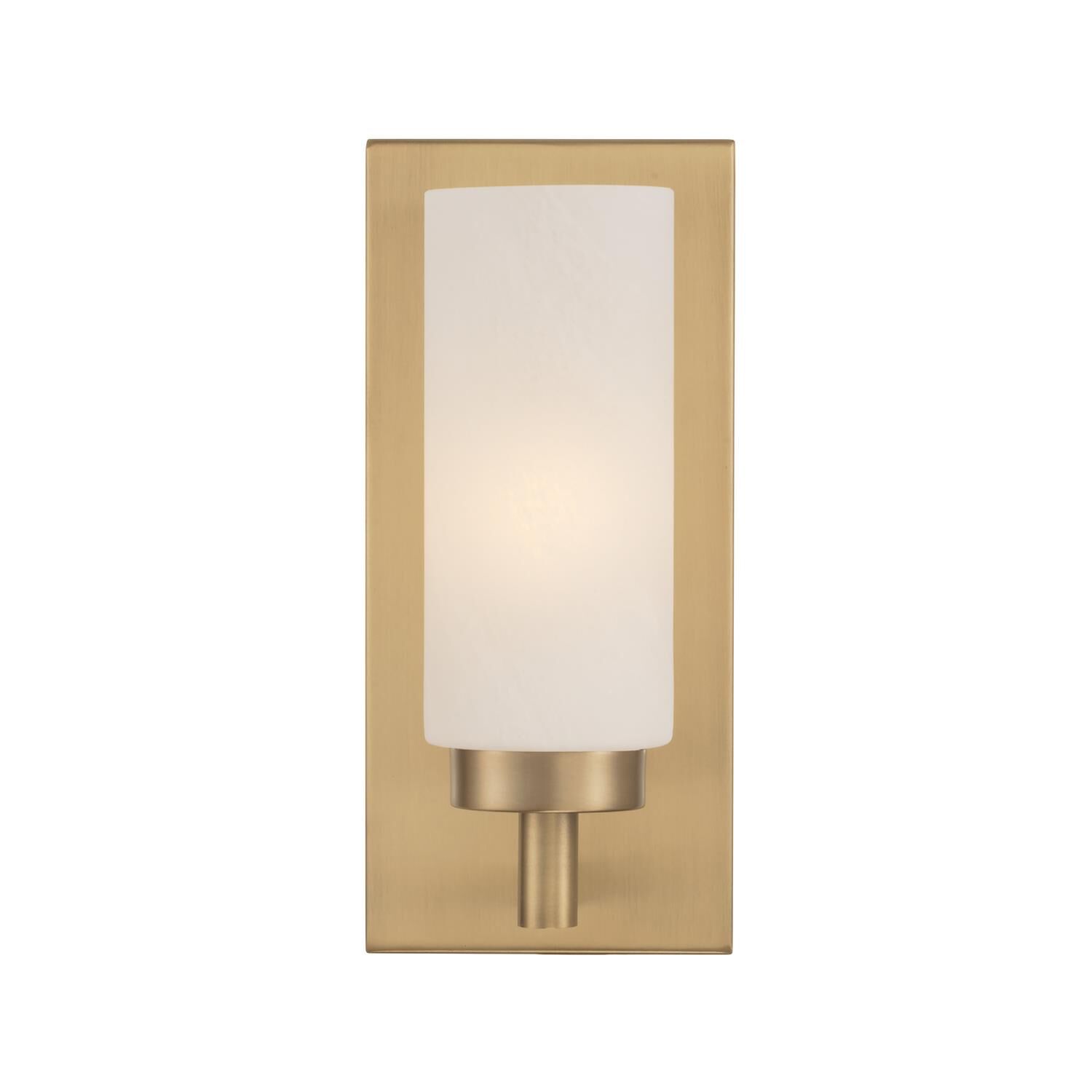 Shown in Aged Brass finish and Faux Alabaster glass