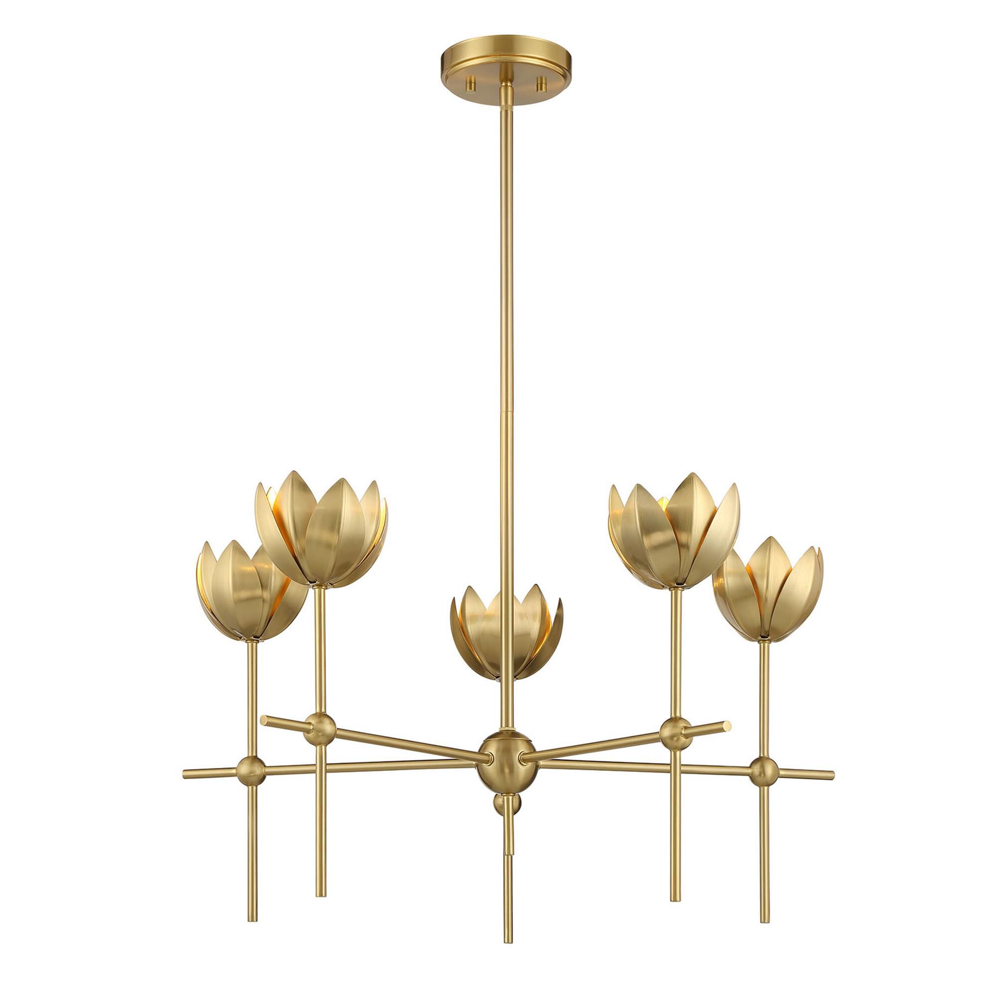 Shown in Natural Brass finish and Metal shade