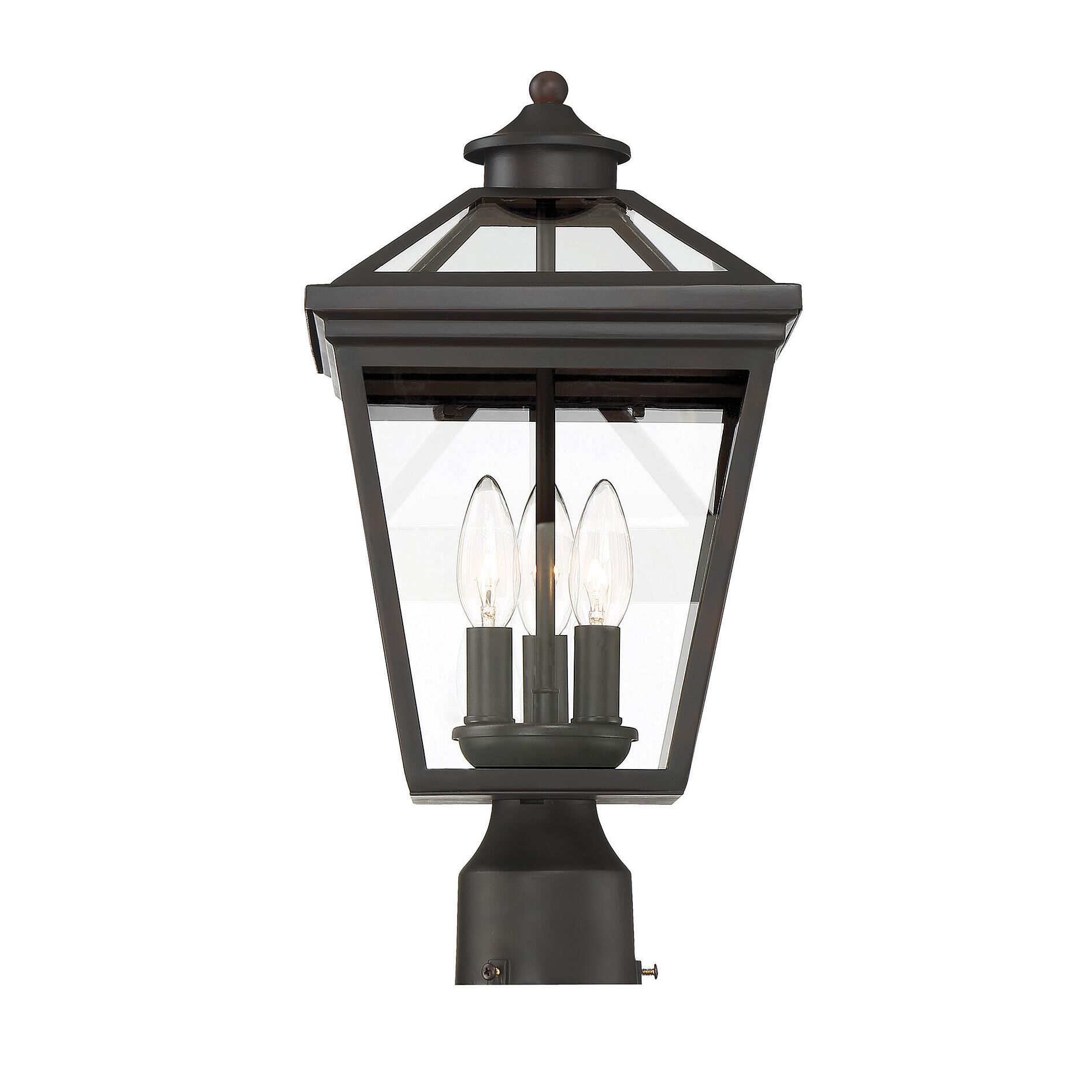 Shown in English Bronze finish and Clear glass