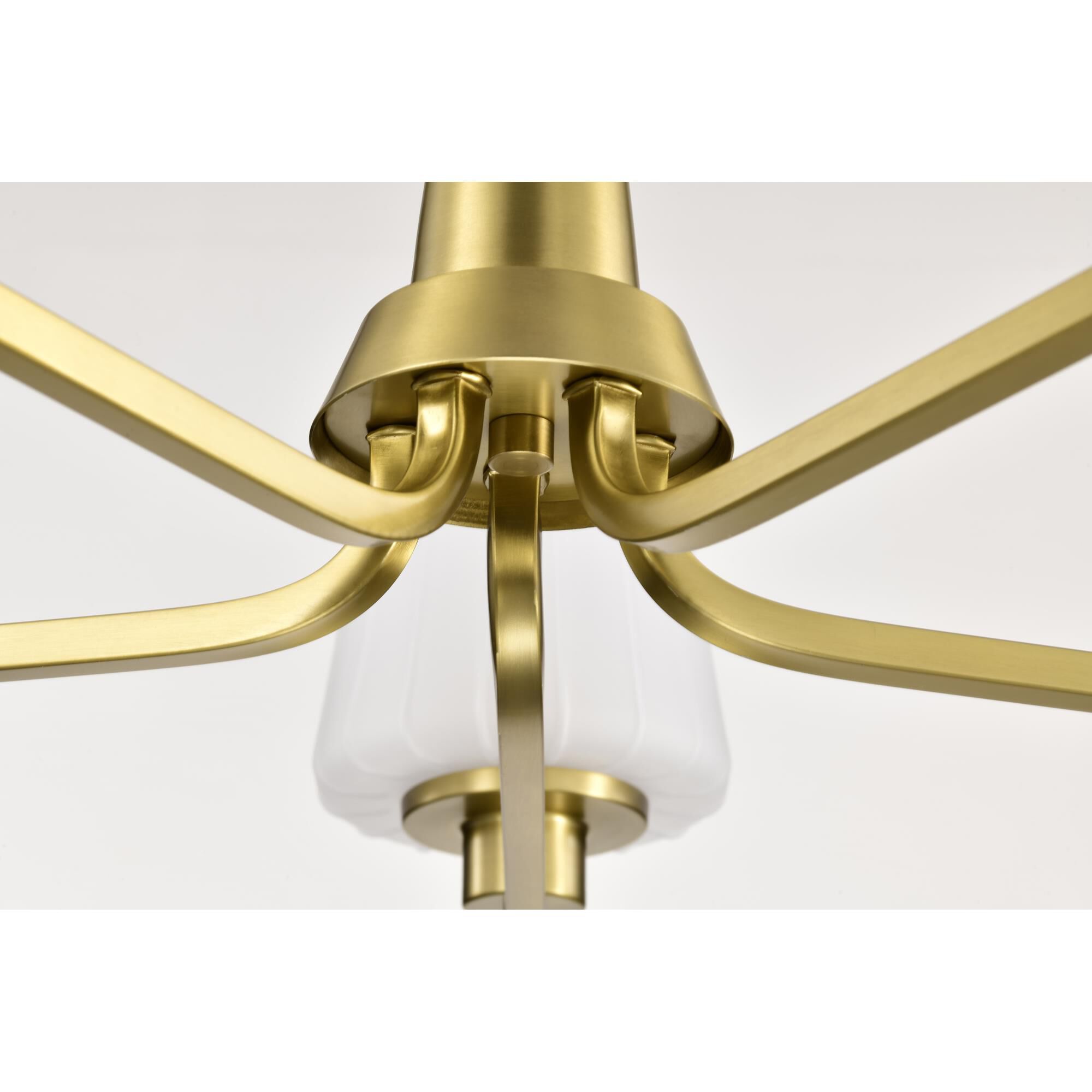 Shown in Vintage Brass finish and Etched White glass
