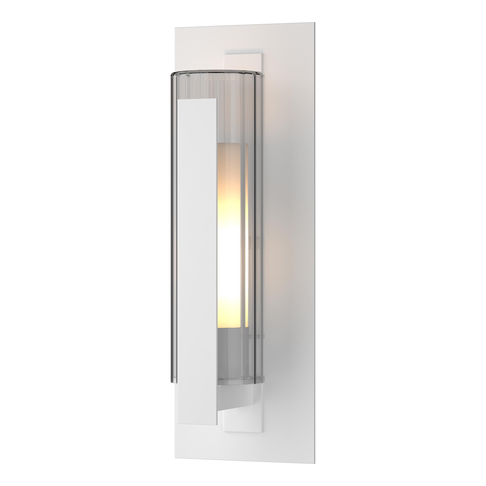 Shown in Coastal White finish and Clear With Opal Diffuser glass