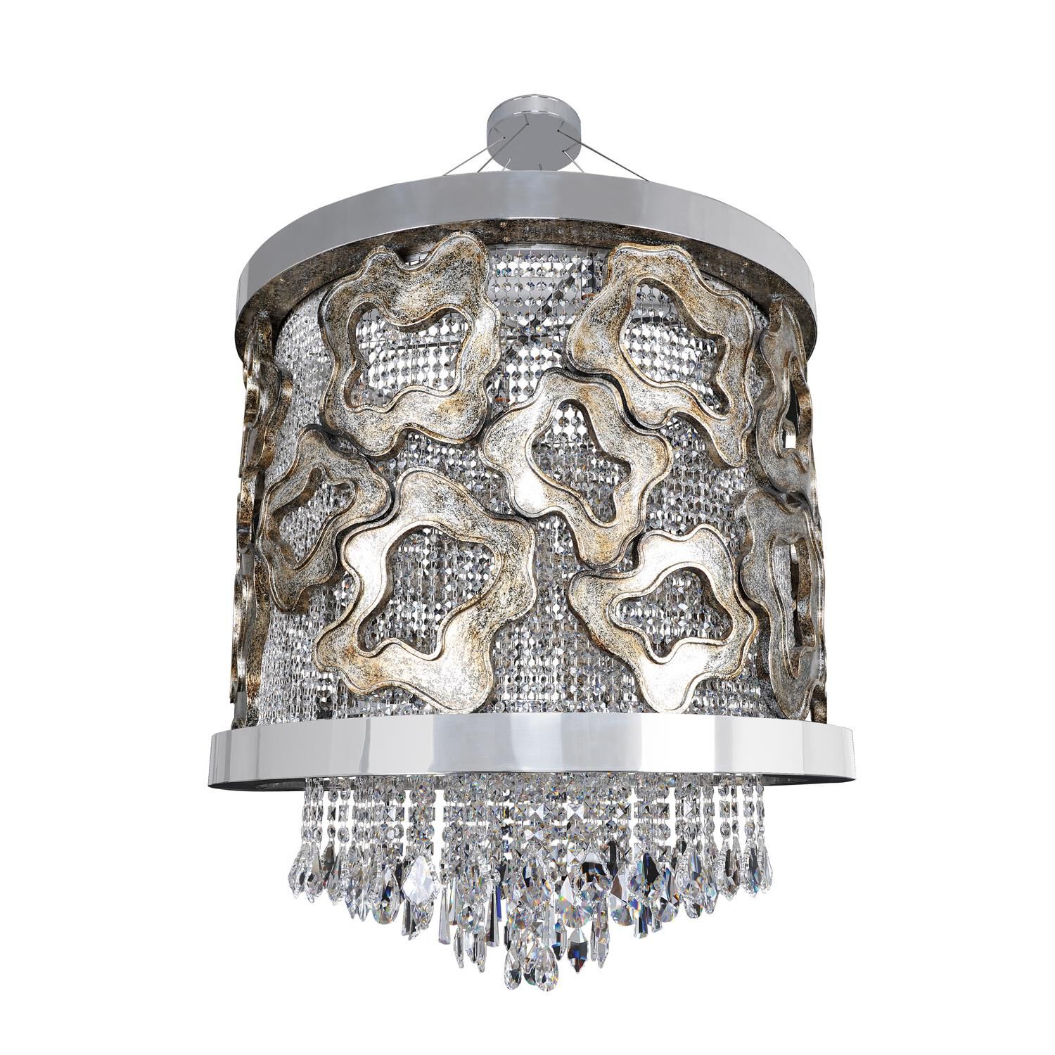 Shown in Chrome finish and Firenze Clear crystal 