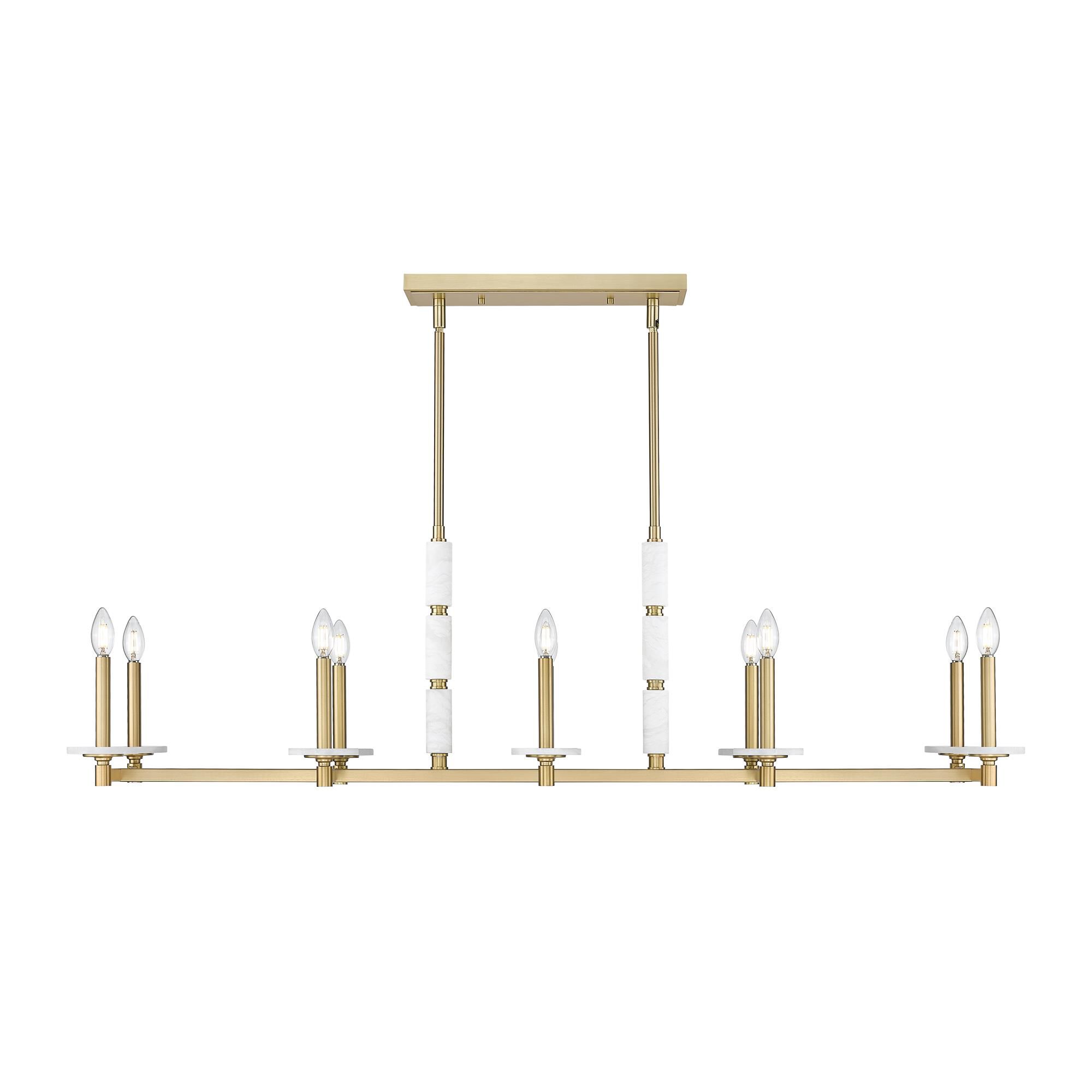 Shown in Modern Gold finish and Alabaster glass and Alabaster shade