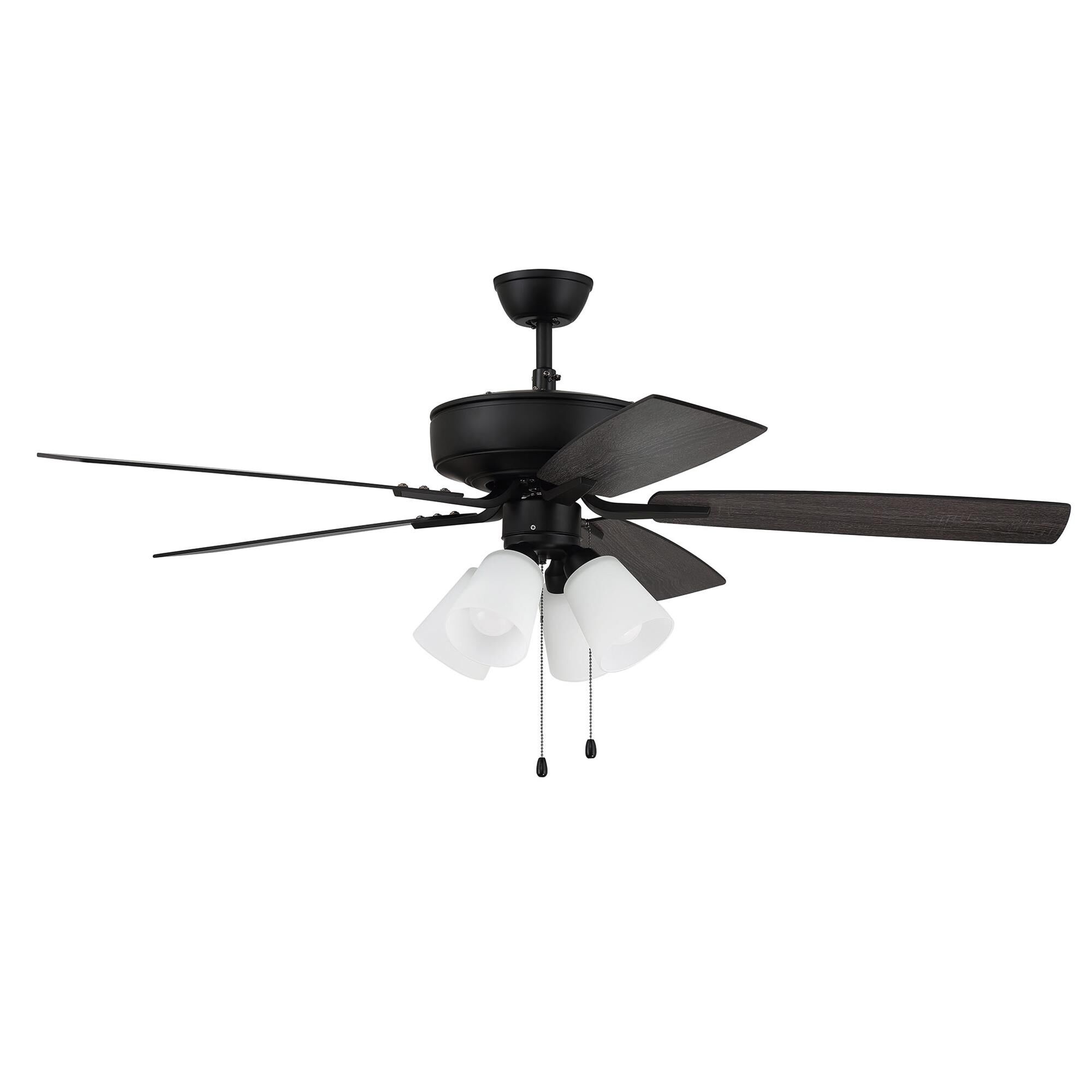 Shown in Flat Black finish and White Frost glass and Yes shade