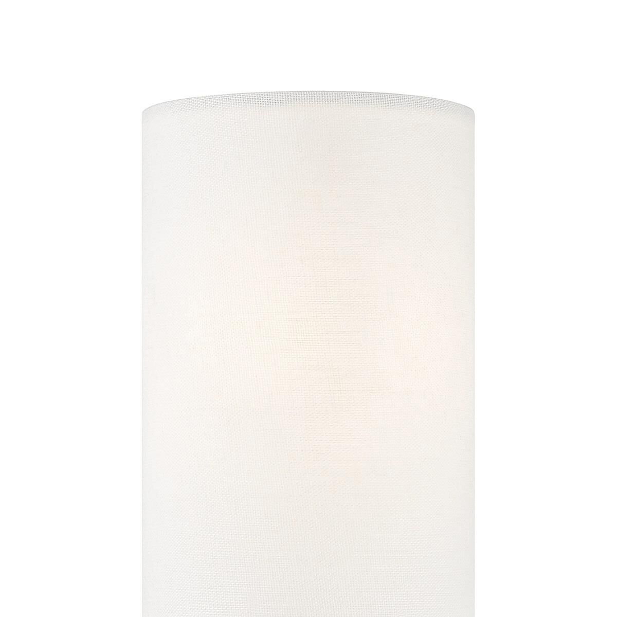 Shown in Polished Nickel finish and Off White Linen shade