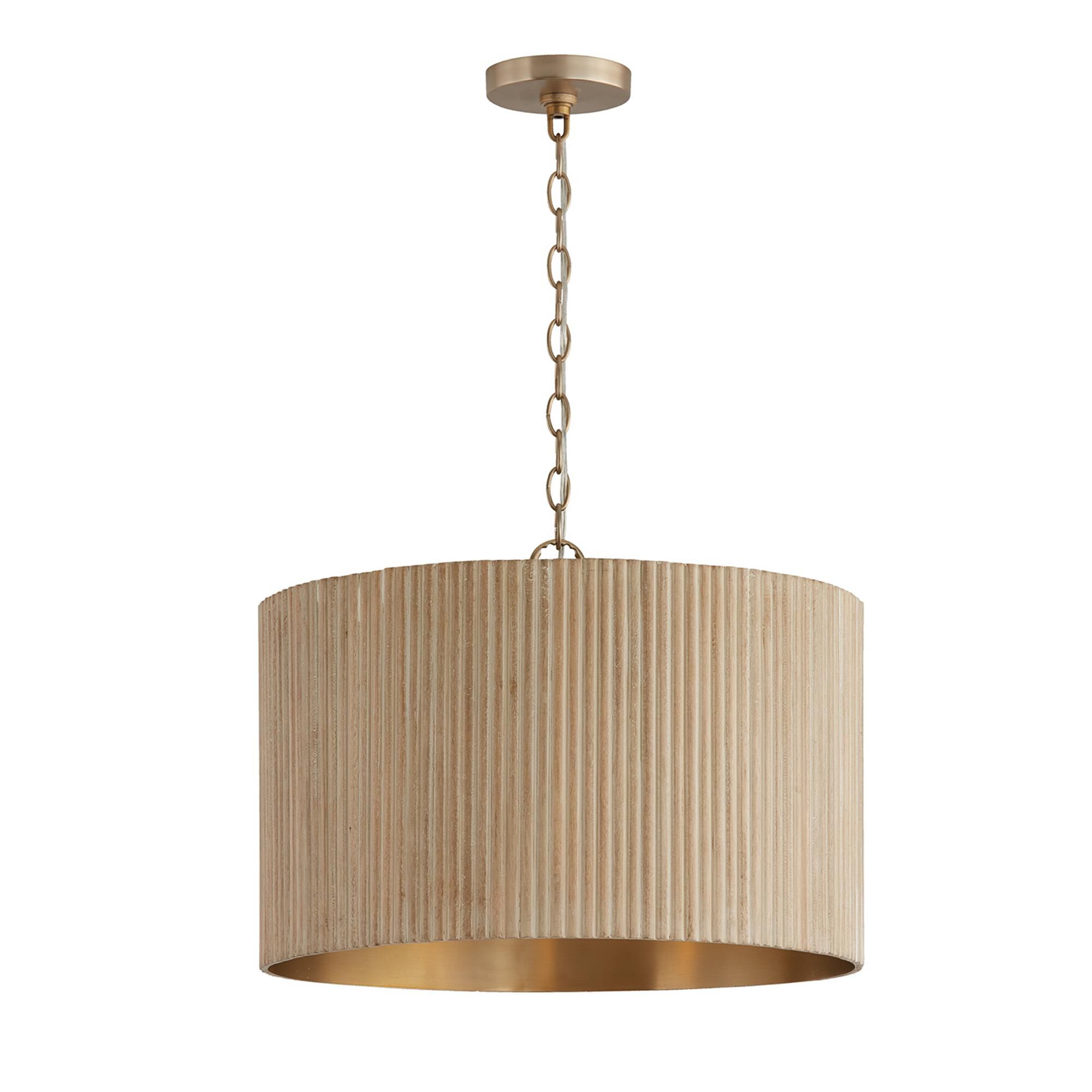 Shown in White Wash and Matte Brass finish