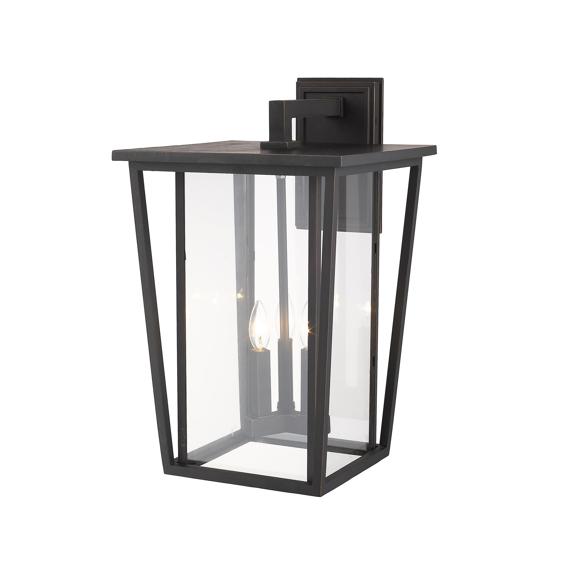 Shown in Oil Rubbed Bronze finish and Glass shade
