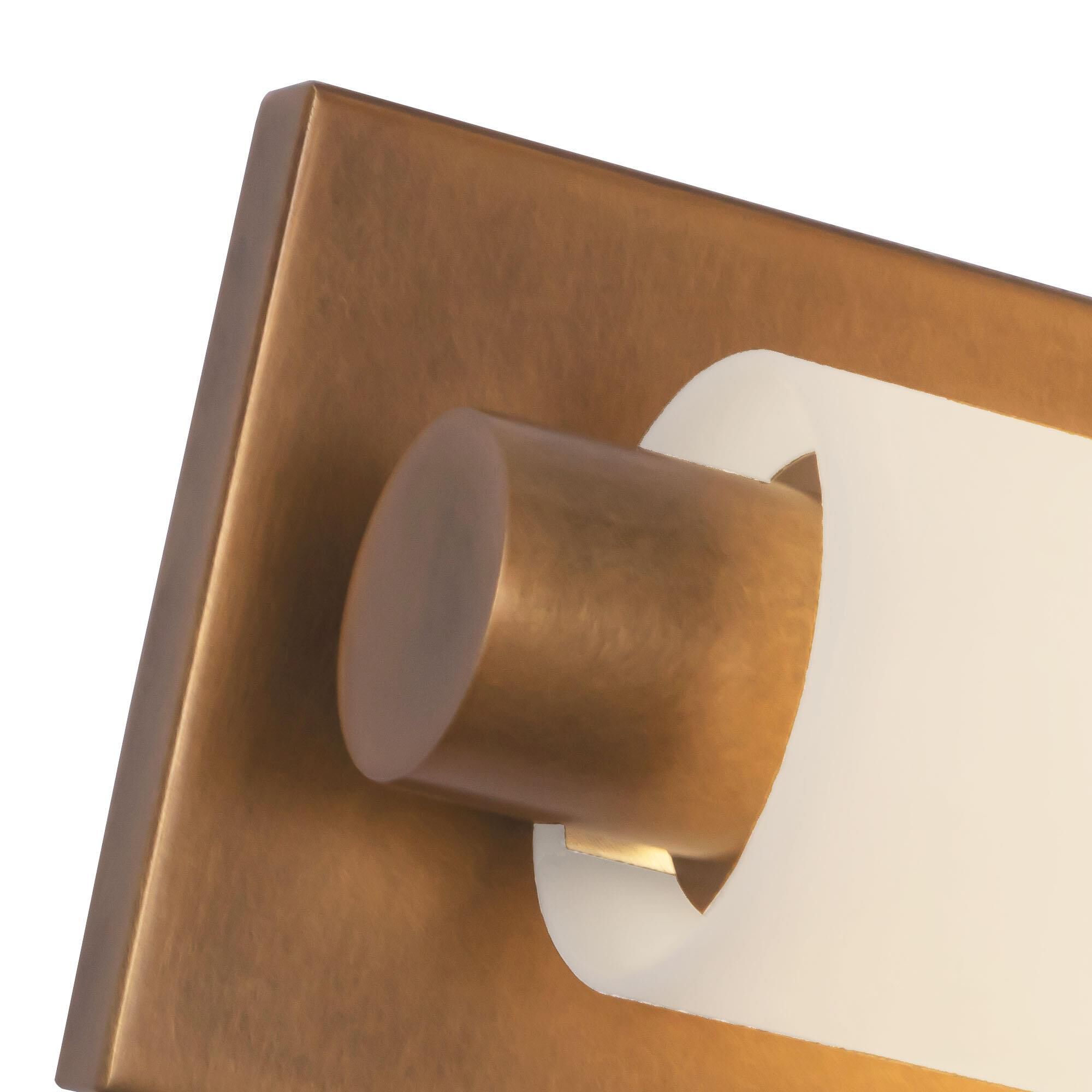 Shown in Vintage Brass finish and Matte Opal glass