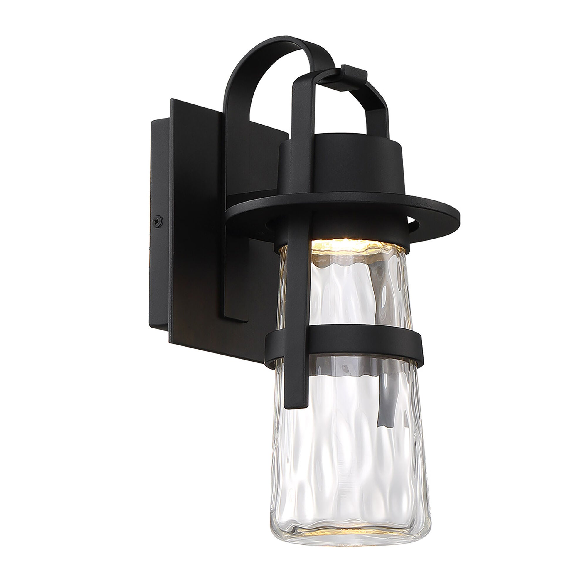 Shown in Black finish and Clear glass