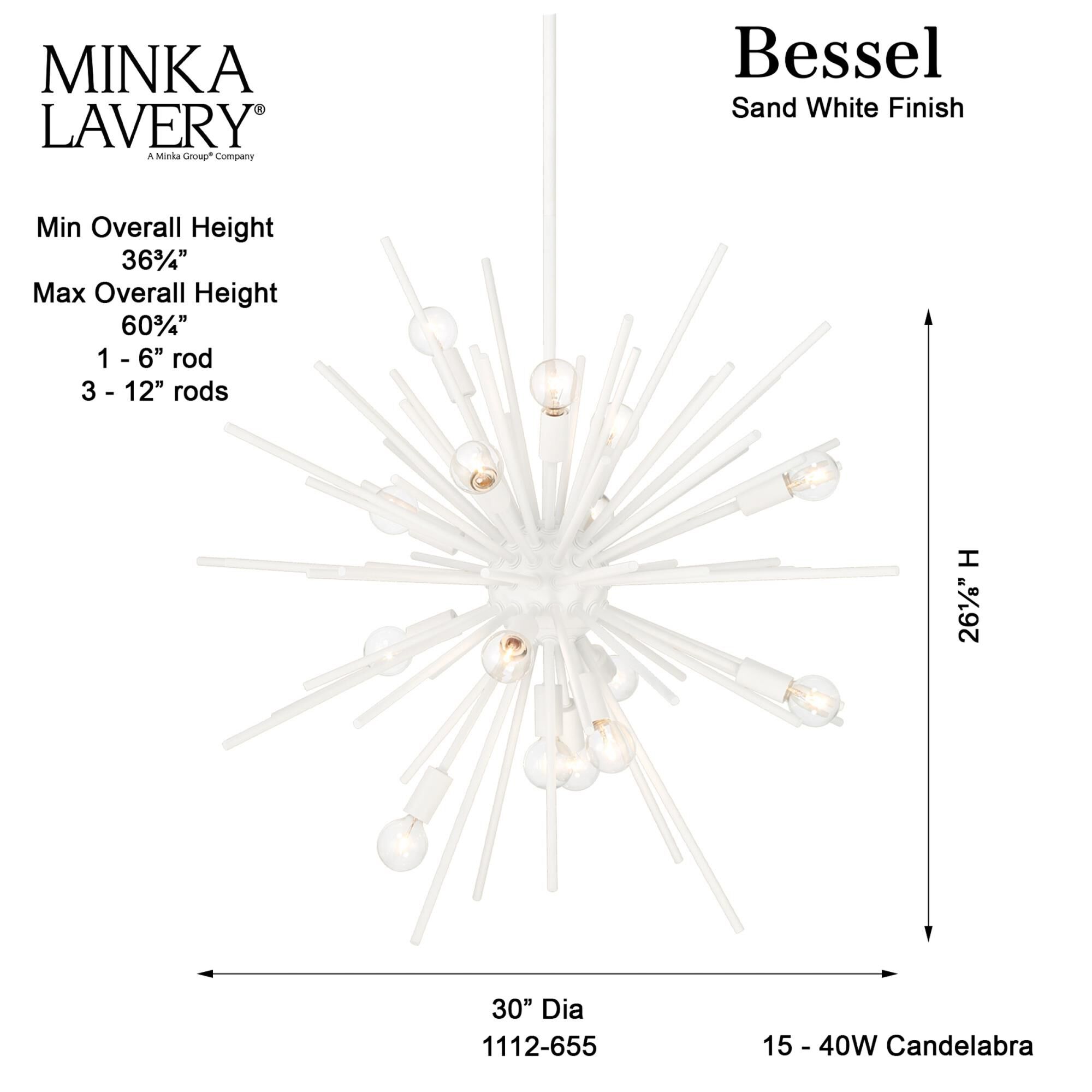 Bessel 30 Inch Large Pendant by Minka Lavery