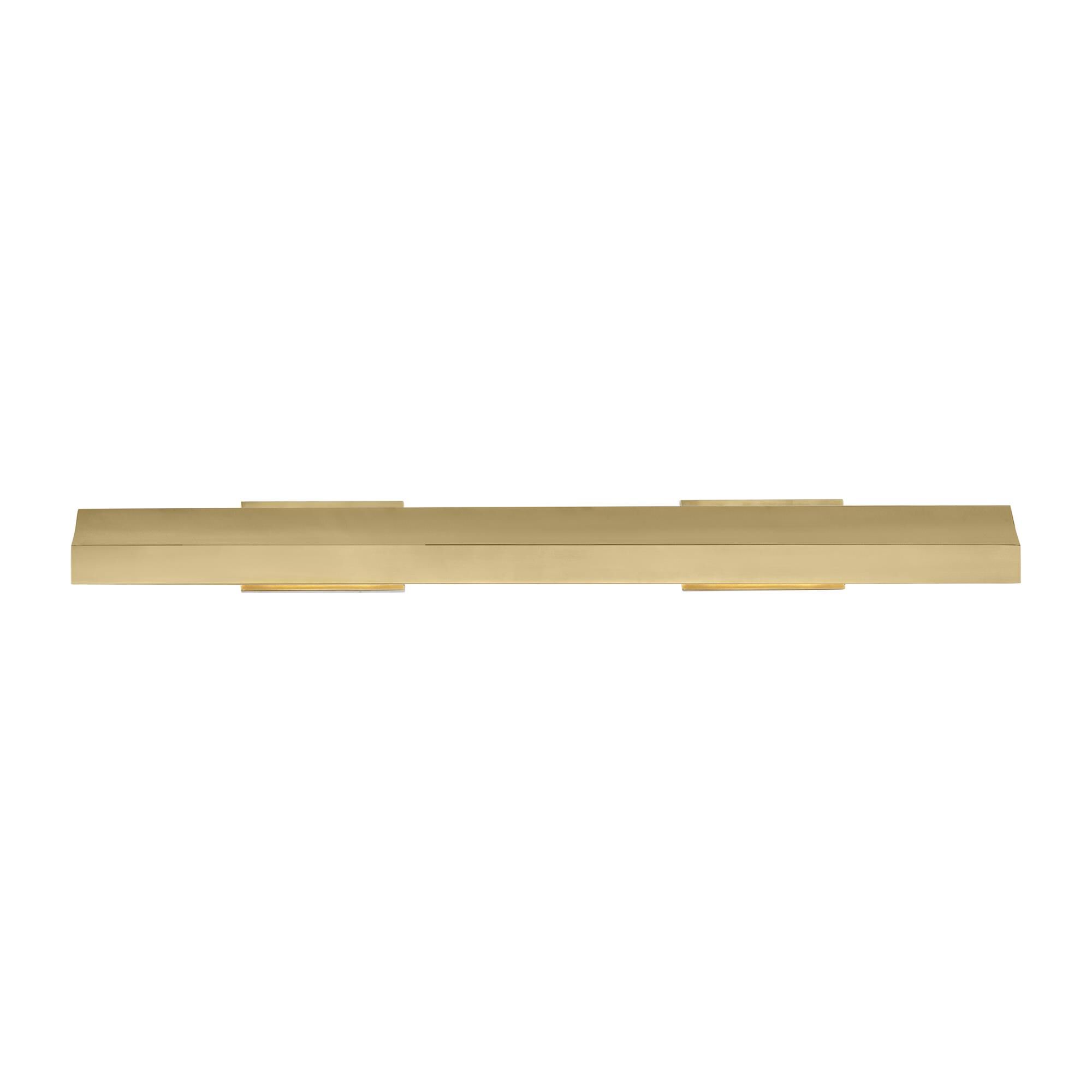 Shown in Hand-Rubbed Antique Brass finish and Brass shade