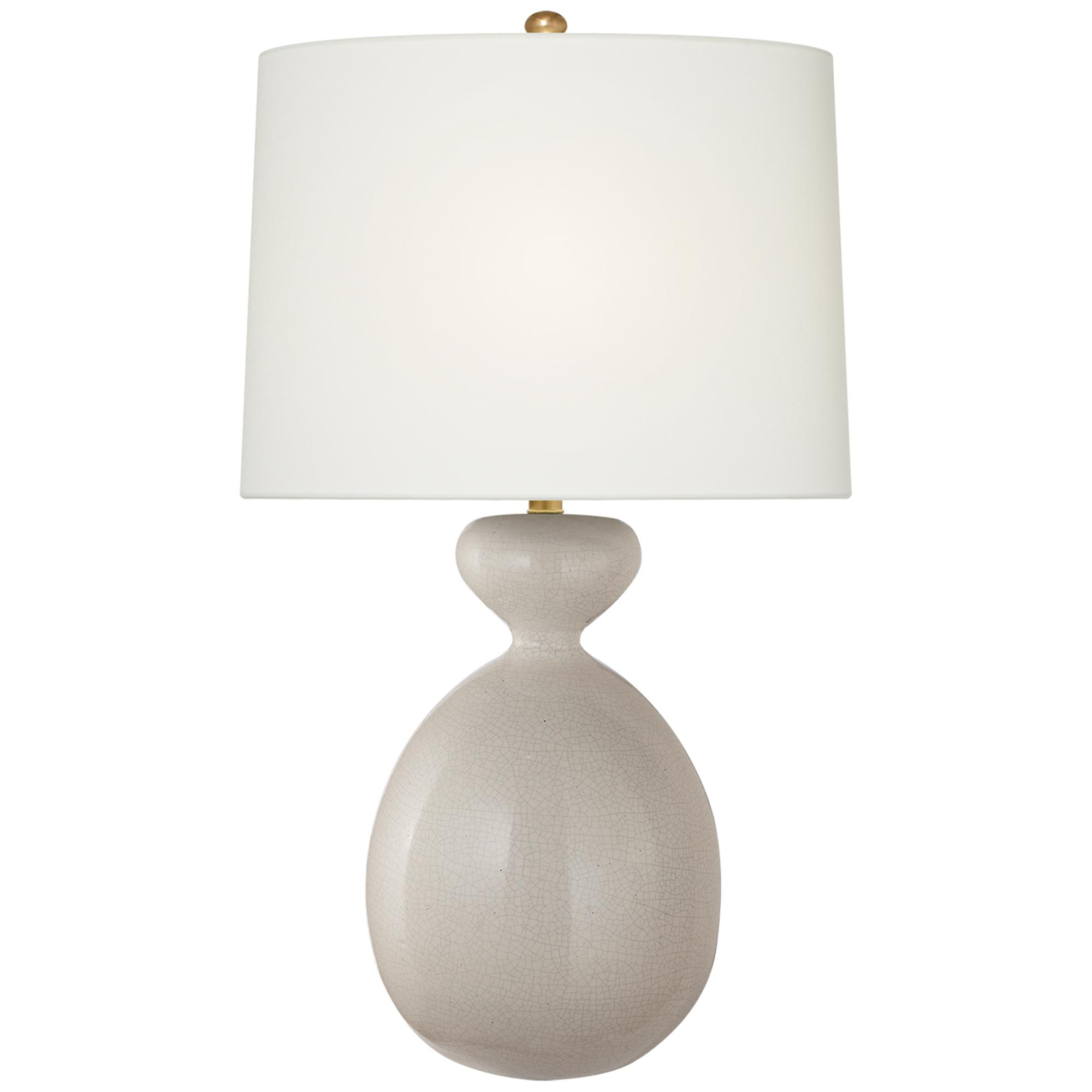 Shown in Bone Craquelure finish and Linen shade