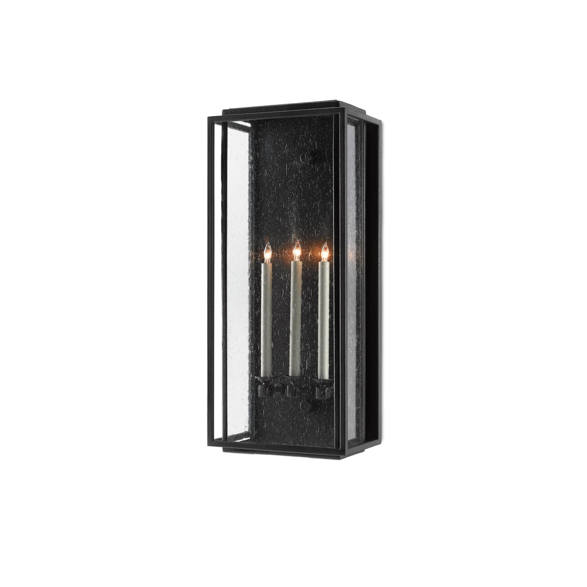 Wright 32 Inch Tall 3 Light Outdoor Wall Light by Currey and Company