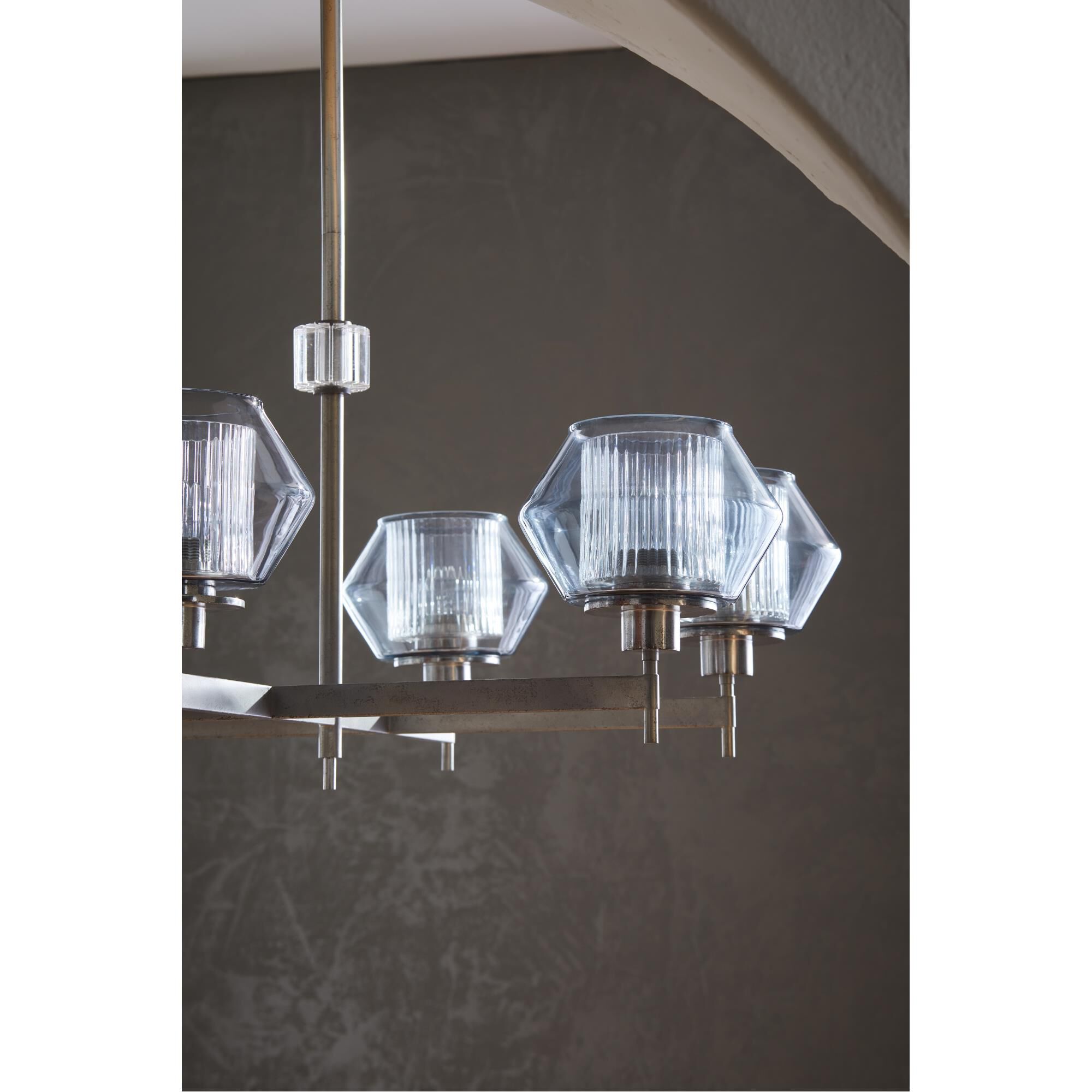 Shown in Pewter finish and Glass shade