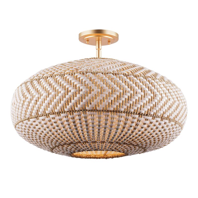 Zanzibar 22 Inch 4 Light Semi Flush Mount by Crystorama