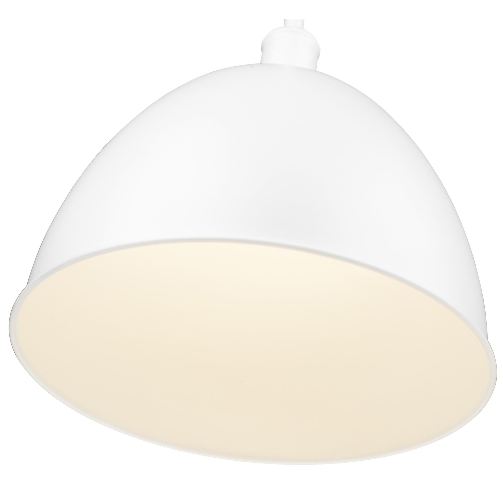 Shown in Satin White finish and Satin White shade