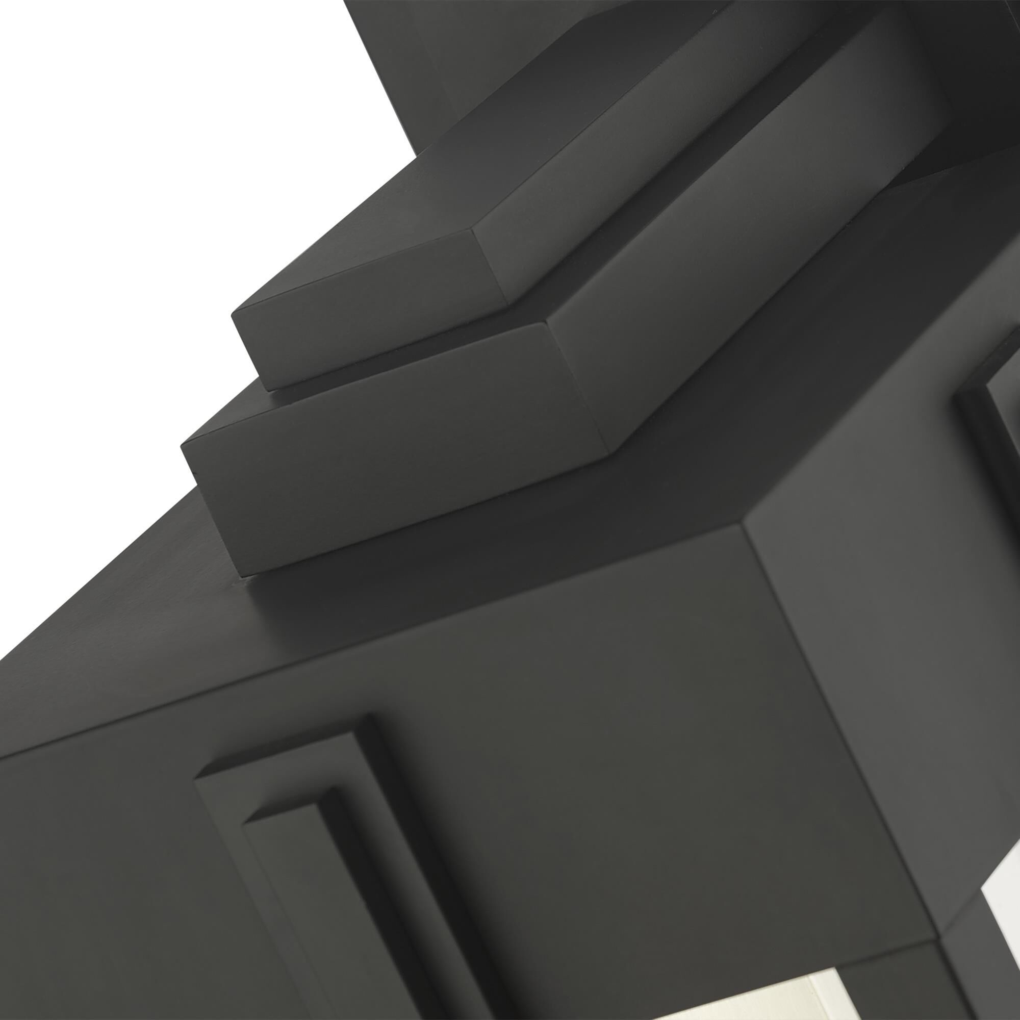 Shown in Black finish and Clear glass