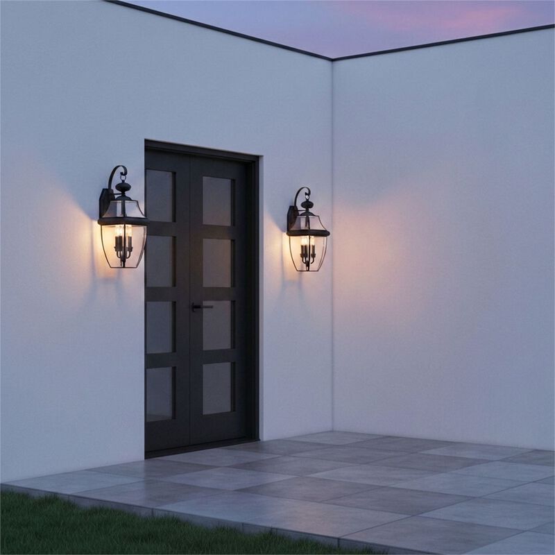 Lancaster 23 Inch Tall 3 Light Outdoor Wall Light by Generation Lighting
