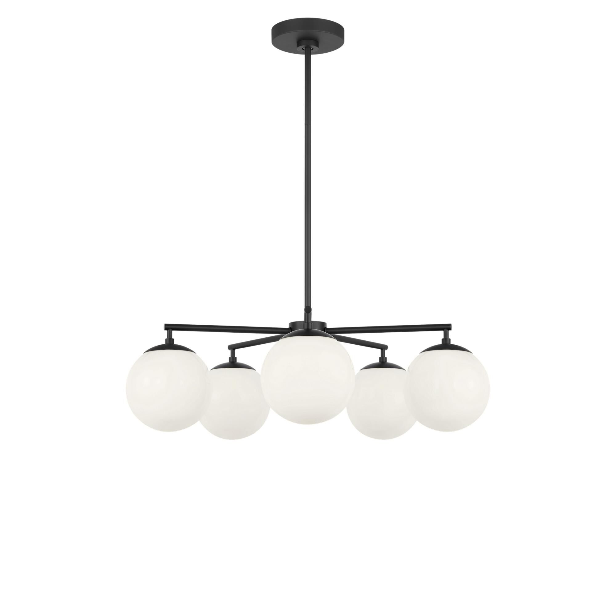 Shown in Midnight Black finish and Clear White glass