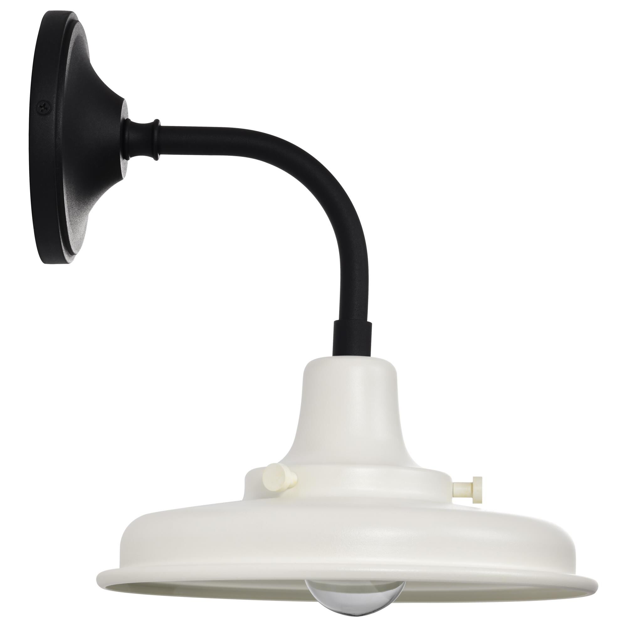 Shown in Black finish and White shade