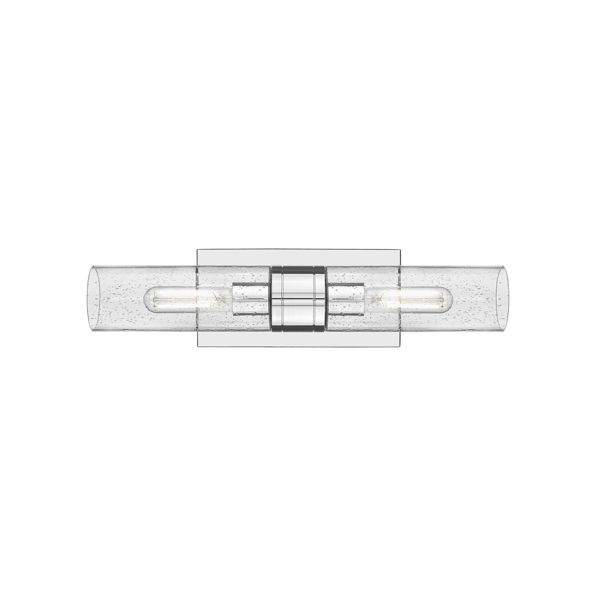 Shown in Polished Chrome finish and Seedy glass