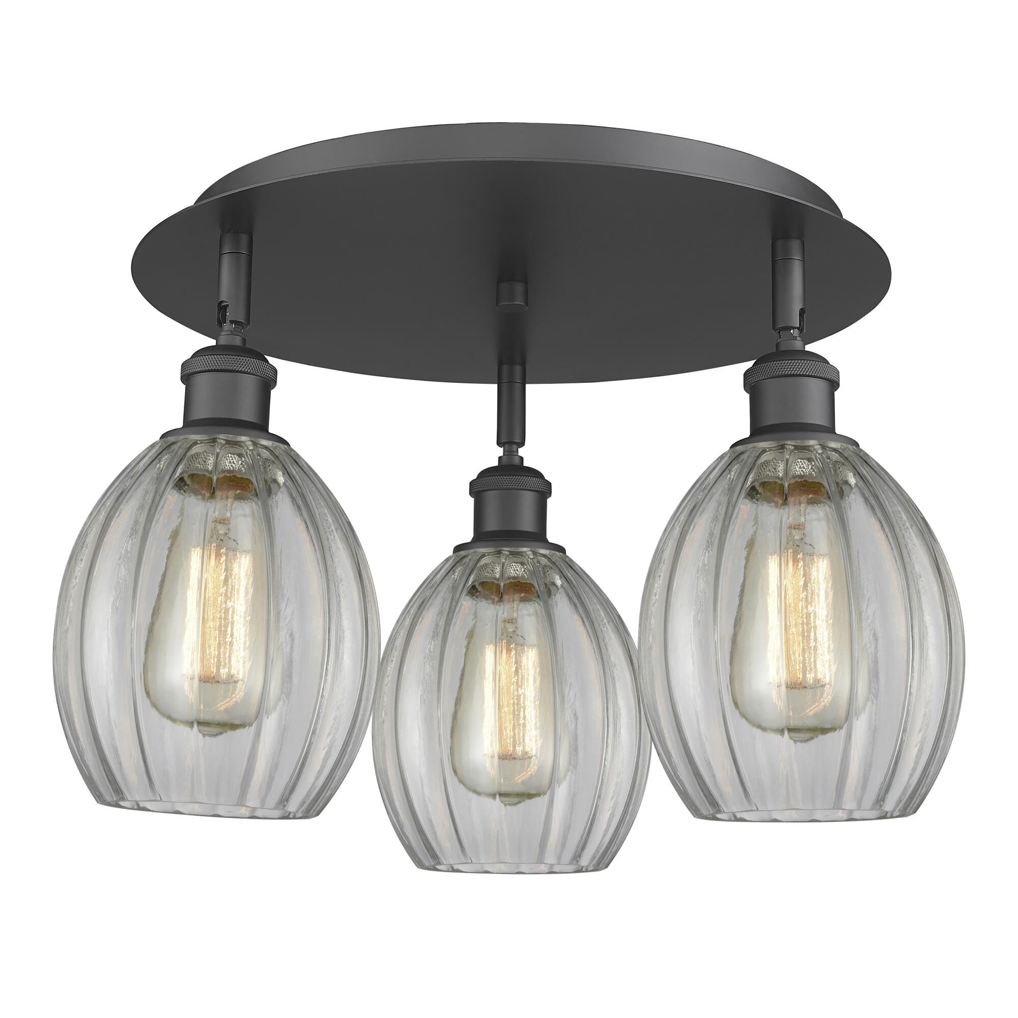 Shown in Matte Black finish and Clear glass