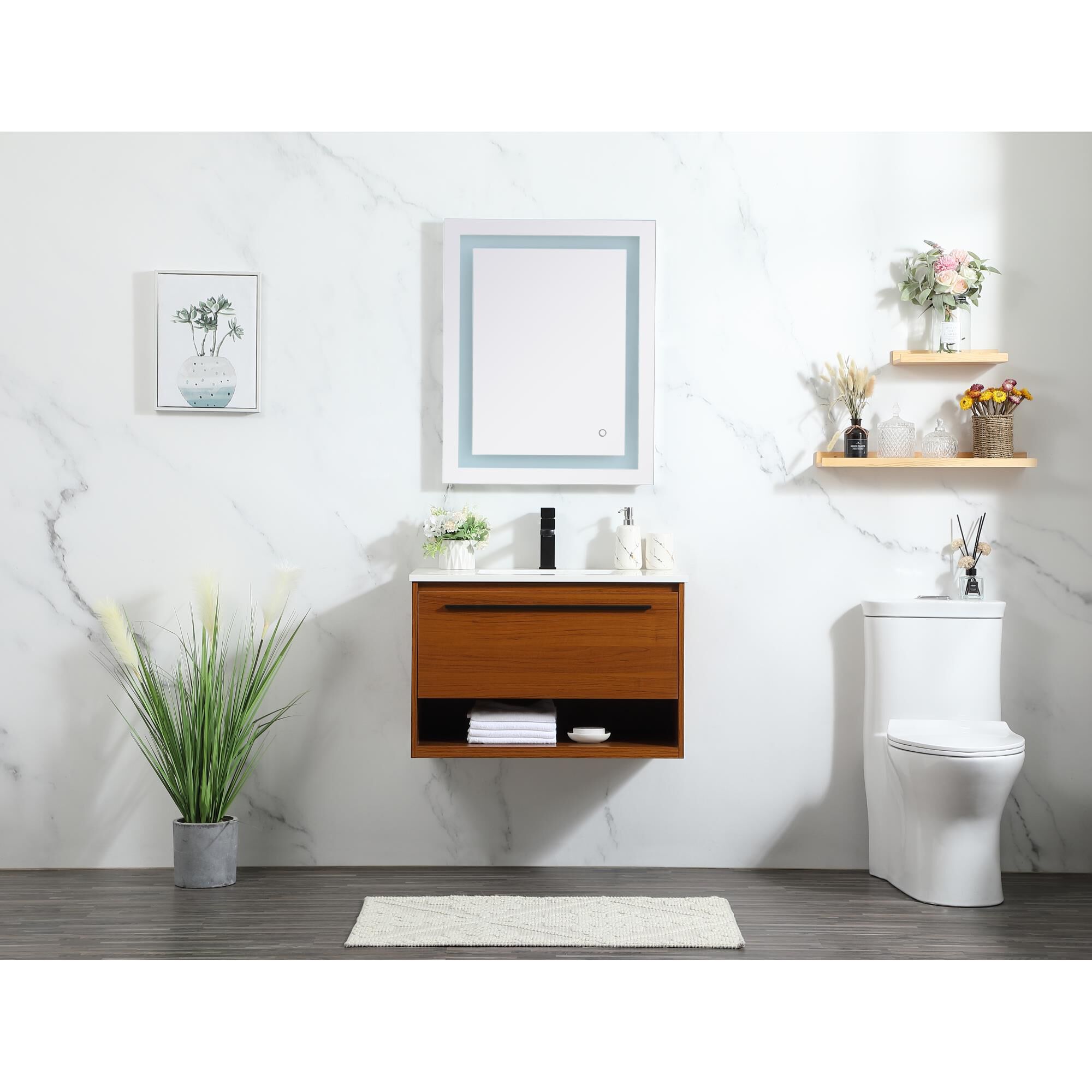 Shown in Teak finish