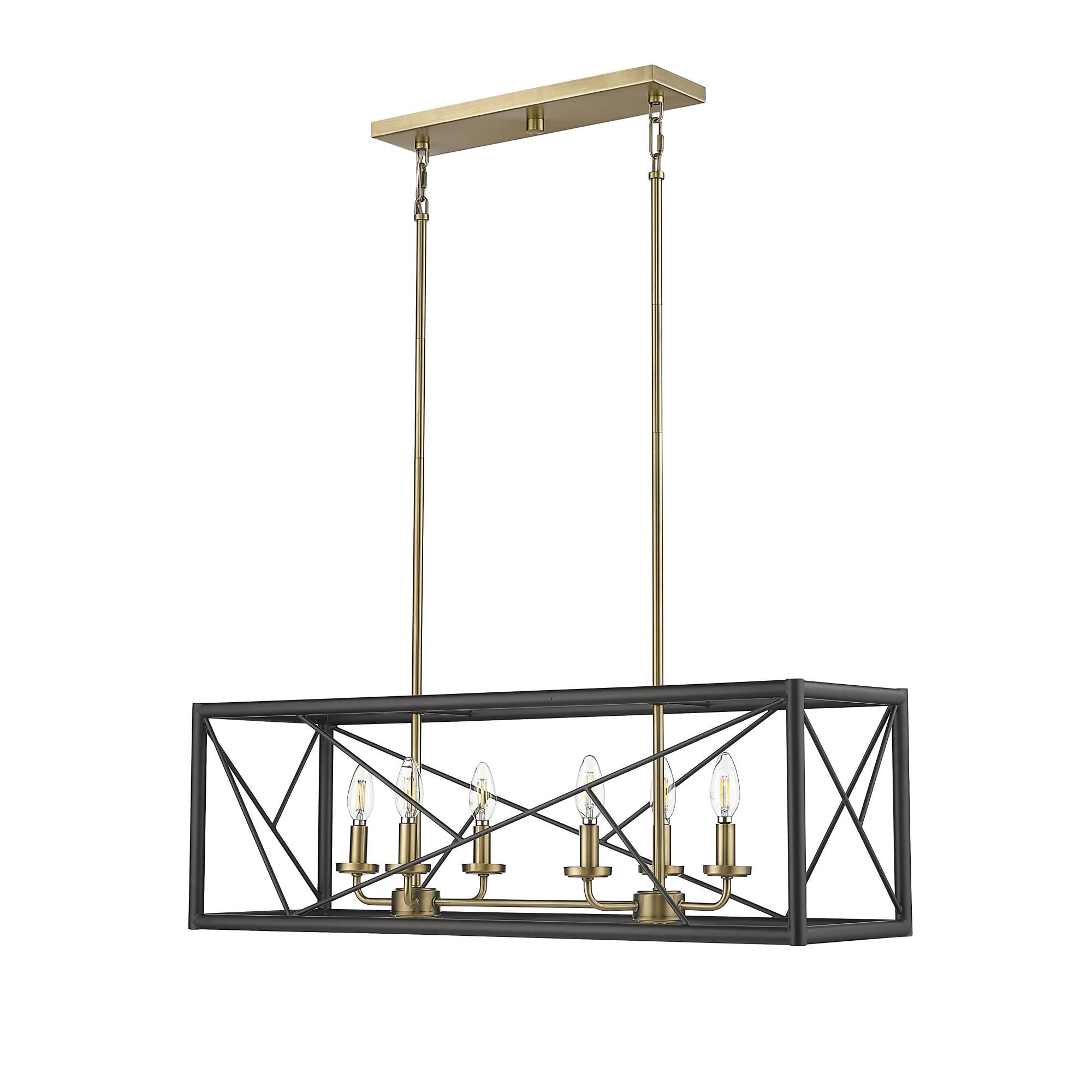 Shown in Matte Black and Vintage Brass finish