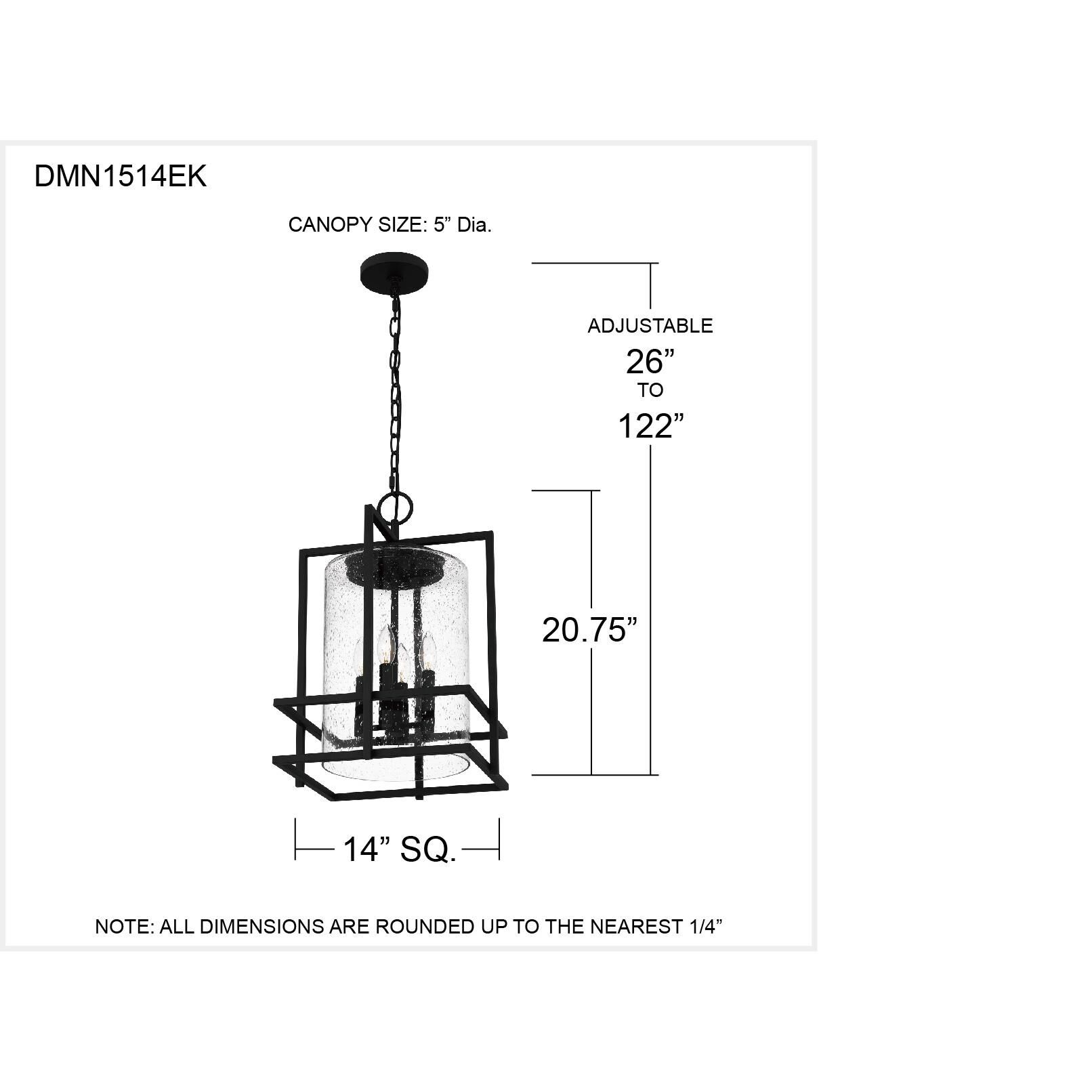 Damien 14 Inch Large Pendant by Quoizel