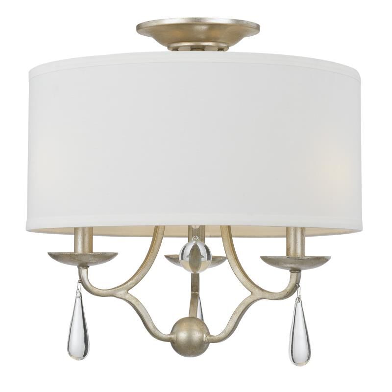 Manning 16 Inch 3 Light Semi Flush Mount by Crystorama