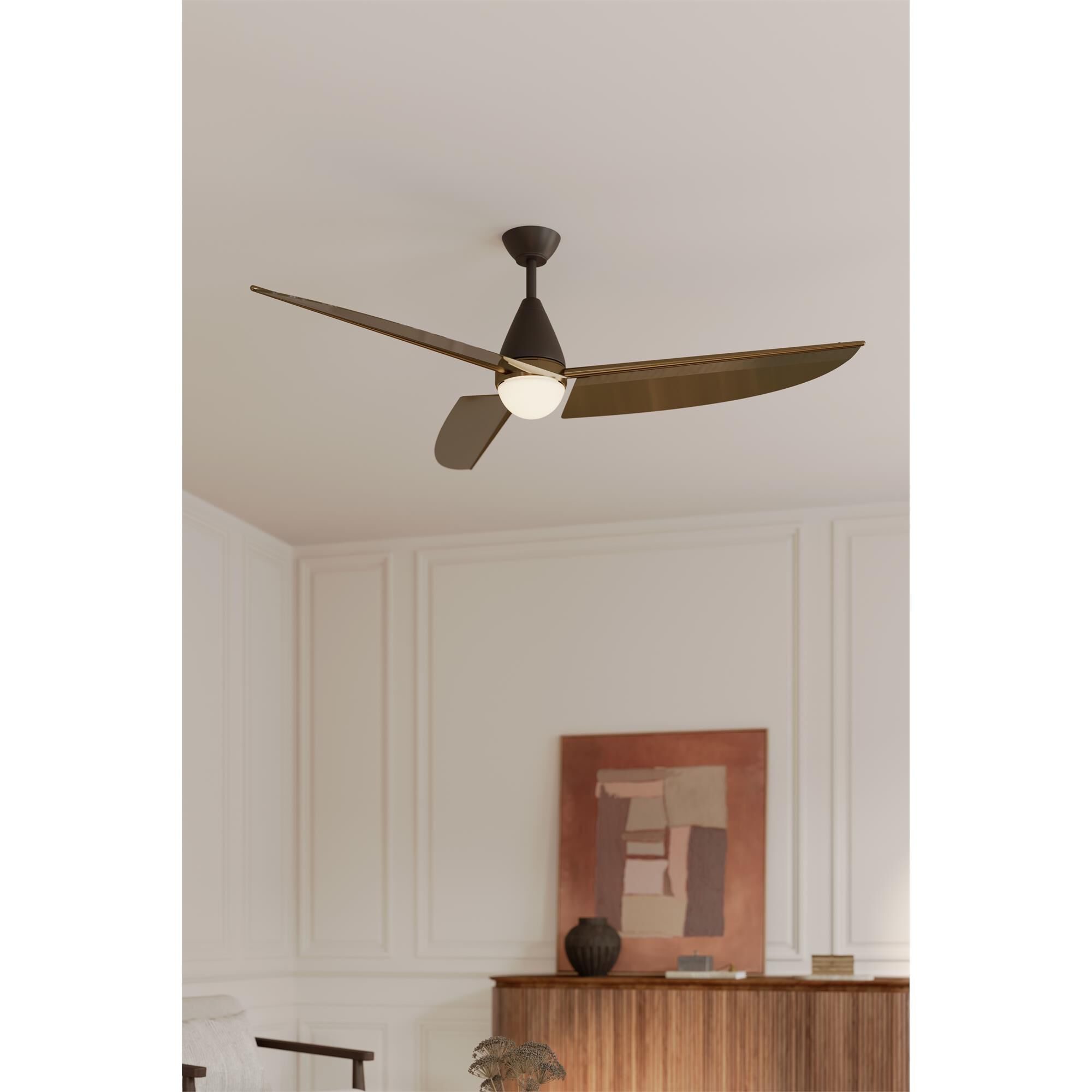 Shown in Dark Bronze finish and White shade