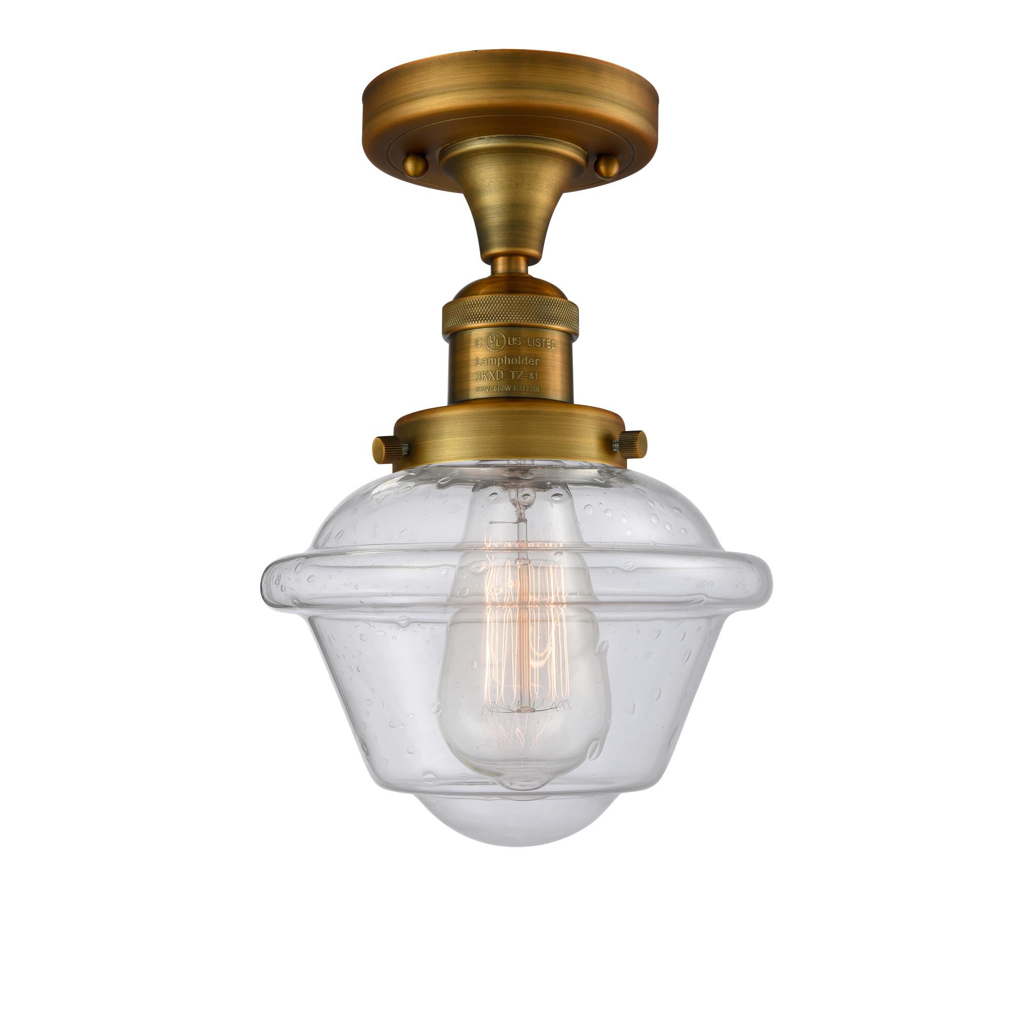 Bruno Marashlian Small Oxford 7 Inch 1 Light Semi Flush Mount by Innovations Lighting