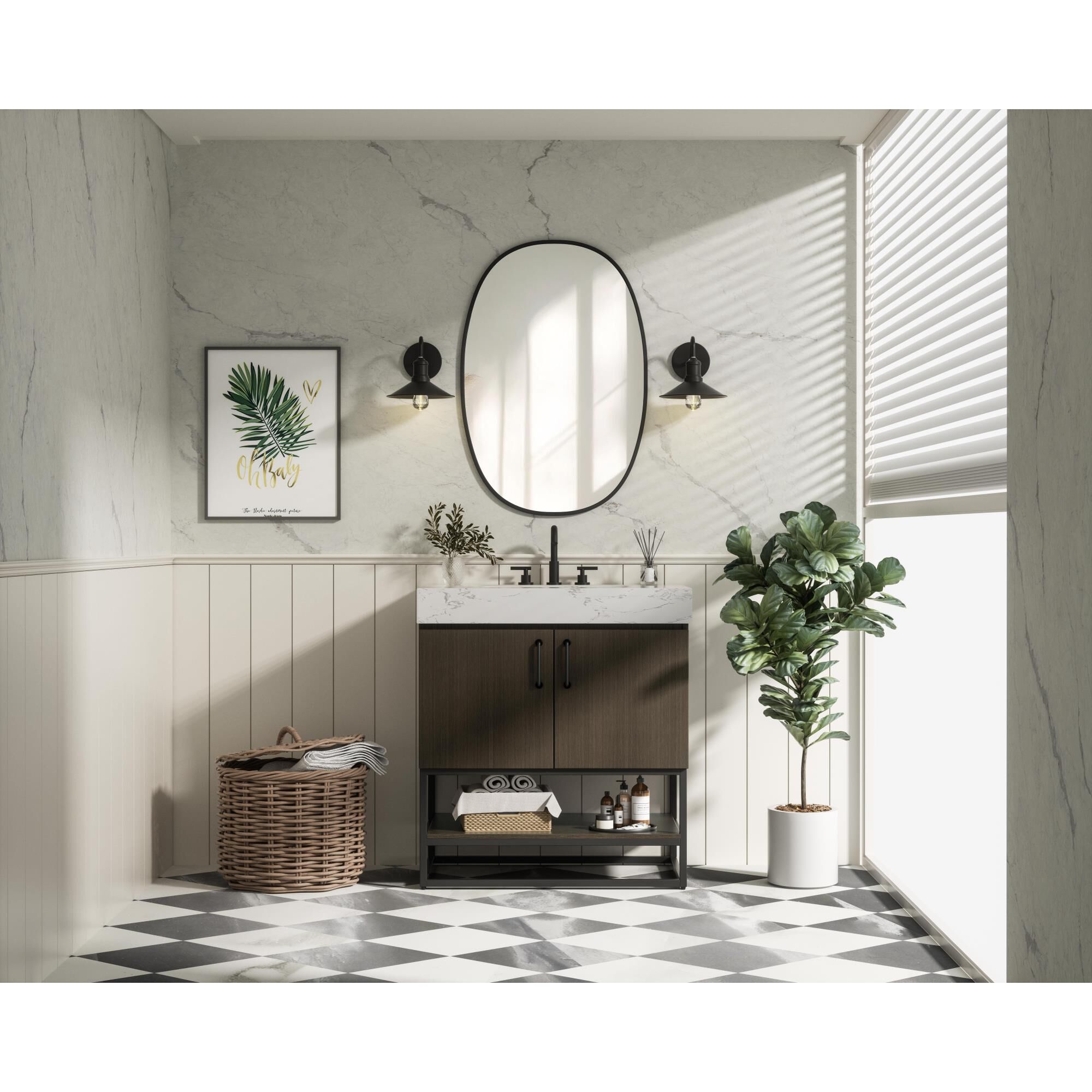 Caroline 30 Inch Bath Vanity by Elegant Dcor