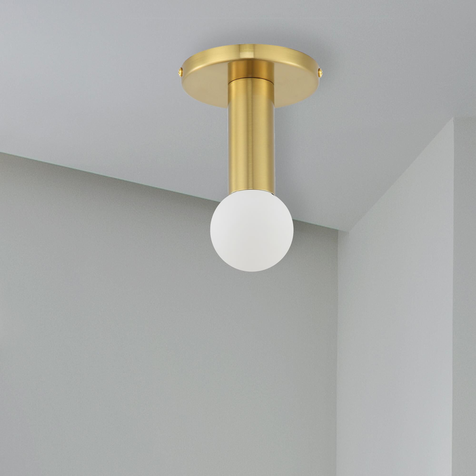 Adams 4 Inch 1 Light Flush Mount by Dainolite