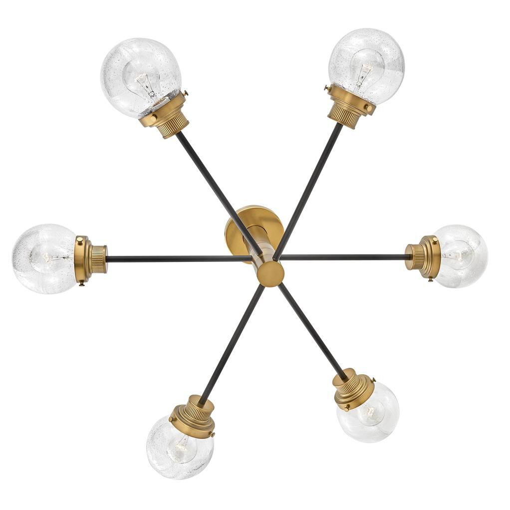 Poppy 36 Inch 6 Light Semi Flush Mount by Hinkley Lighting