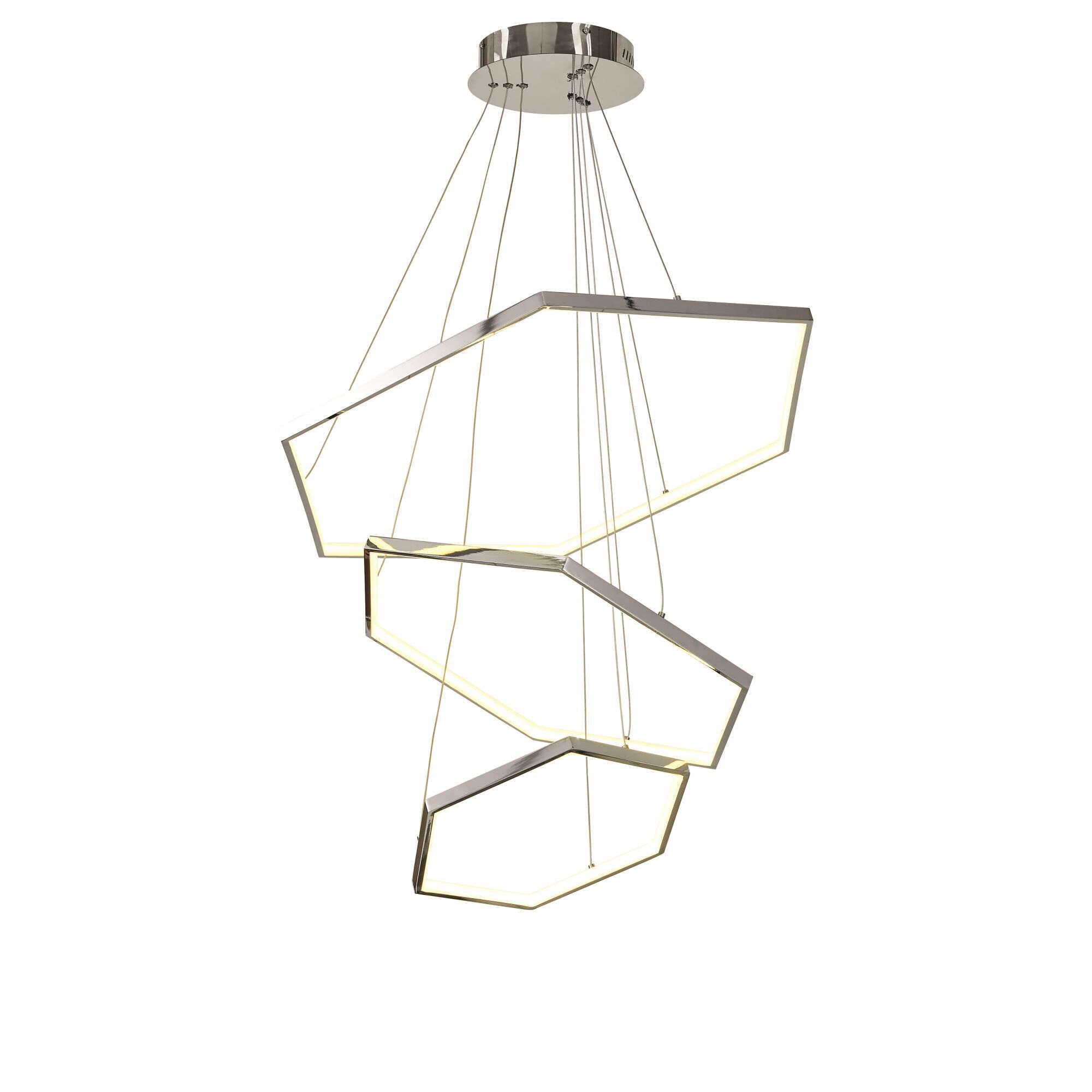Senary 32 Inch 2 Light LED Chandelier by Thumprints