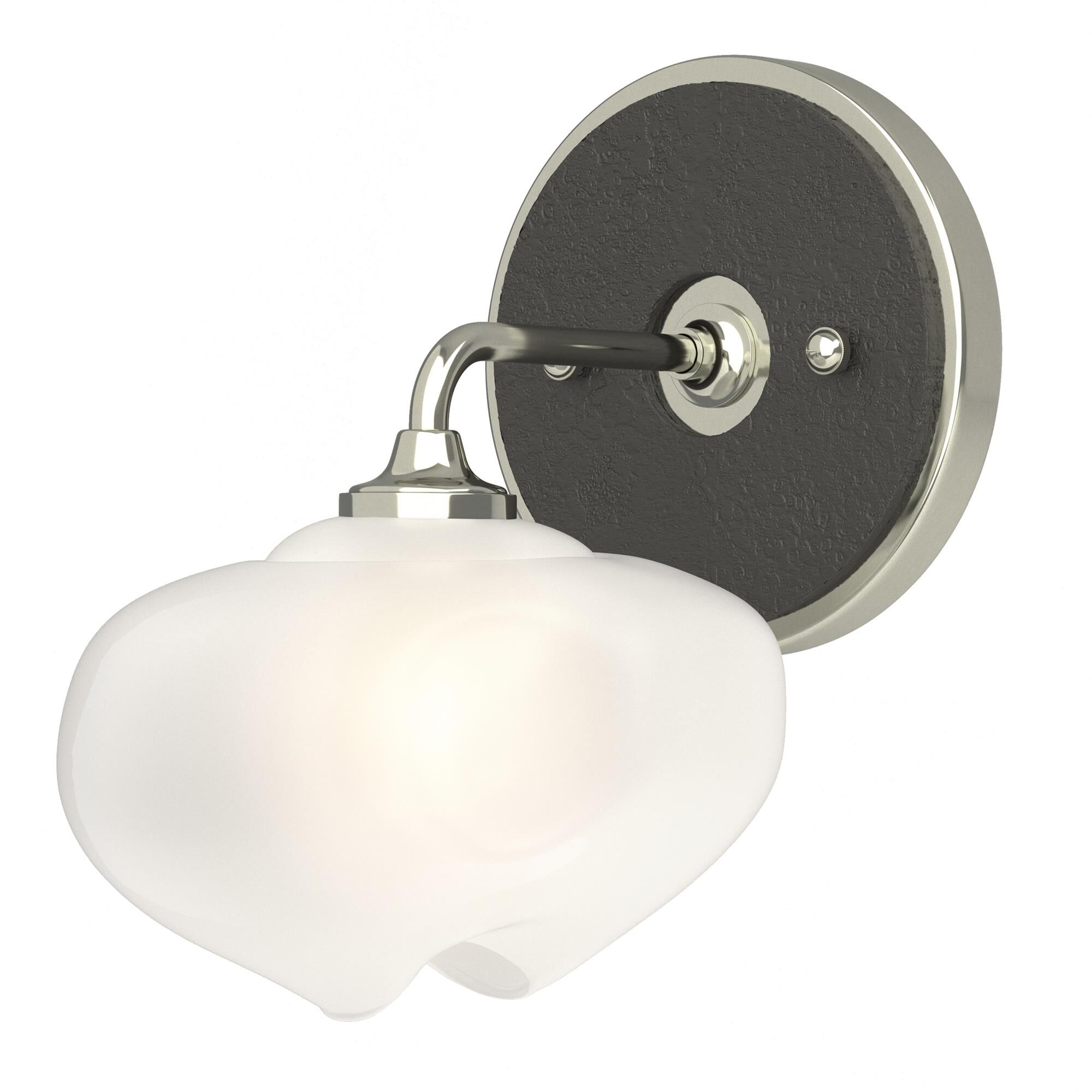 Shown in Sterling finish and Frosted glass and Black (10) accent