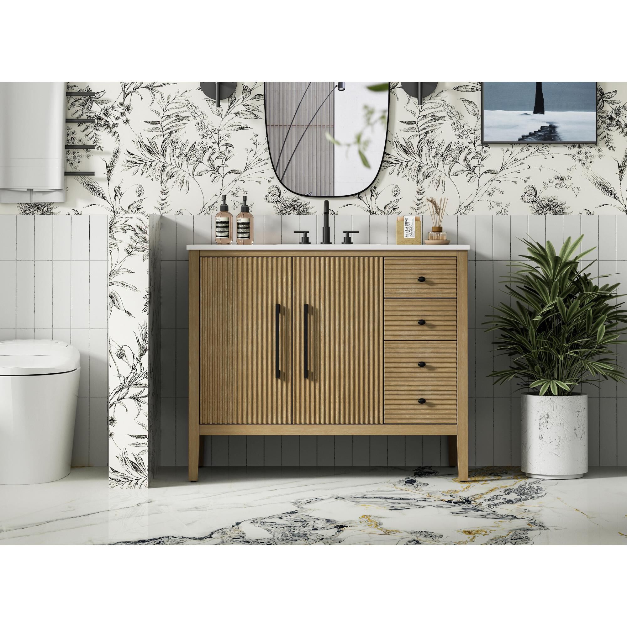 Shown in Linen Oak finish